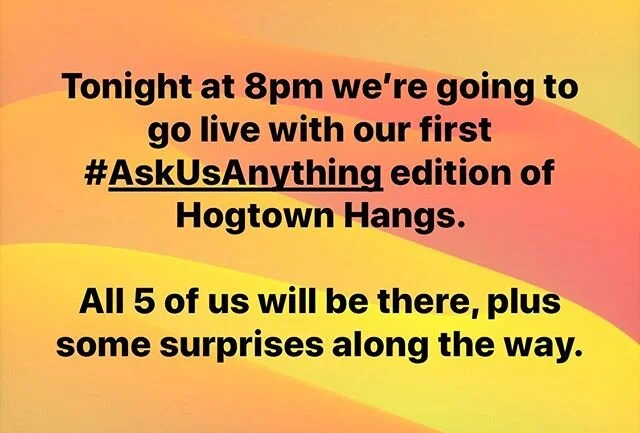 We&rsquo;ll be going live on our Facebook page at 8pm tonight. Can&rsquo;t wait to see you there.