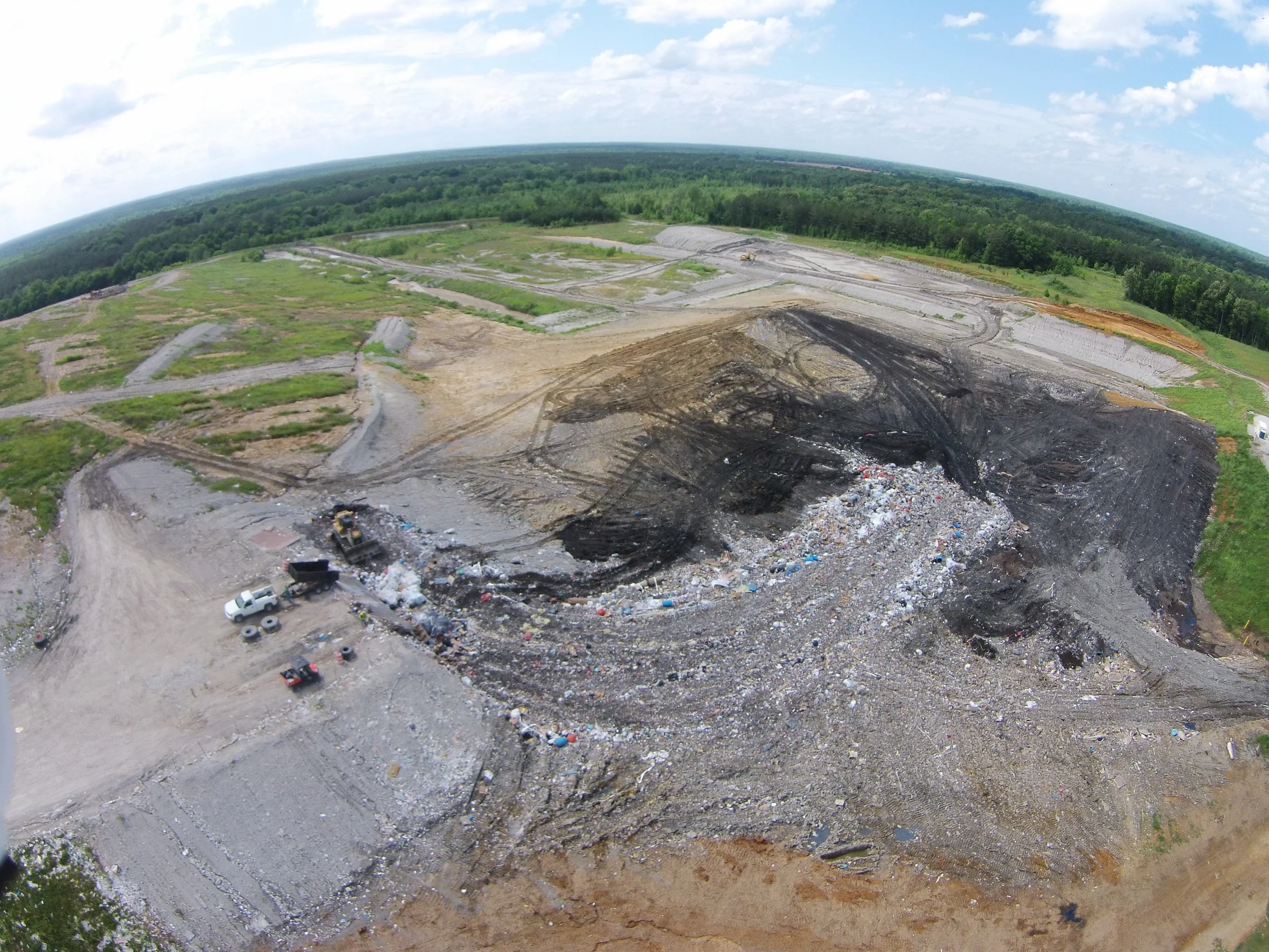 Aerial imagery and video via drone provide a great perspective for waste placement planning and staff training.
