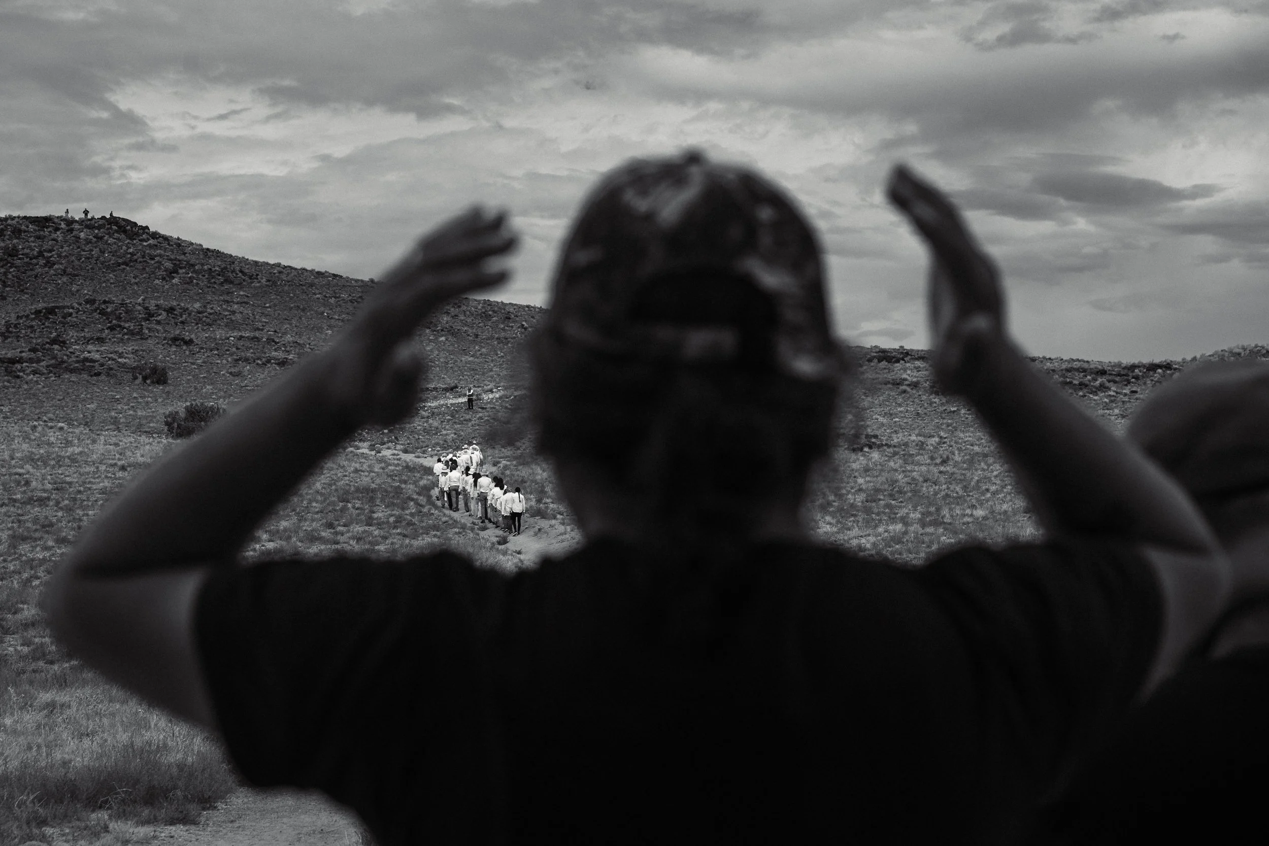 Raven Chacon directs Tiguex at the volcanos in Albuquerque, New Mexico 