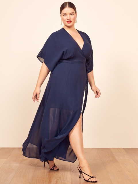 plus size wedding guest long dresses