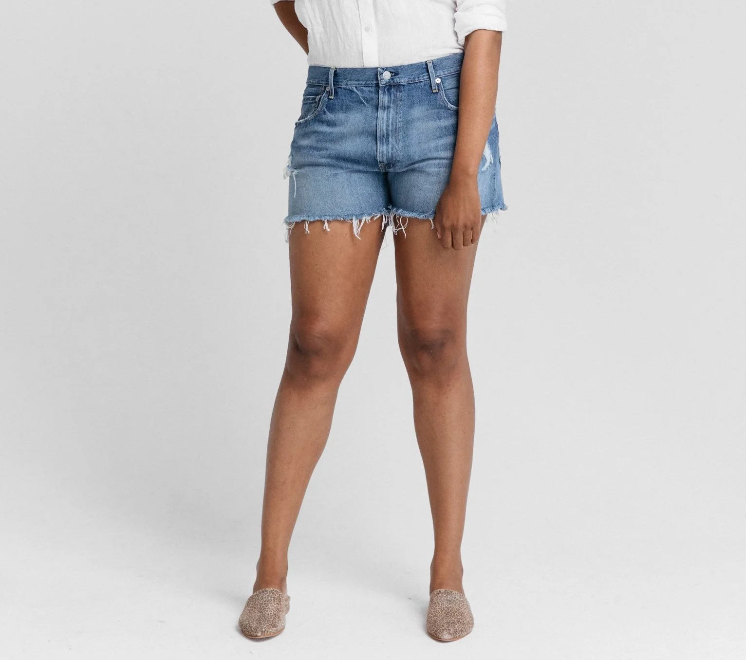 sustainable denim shorts