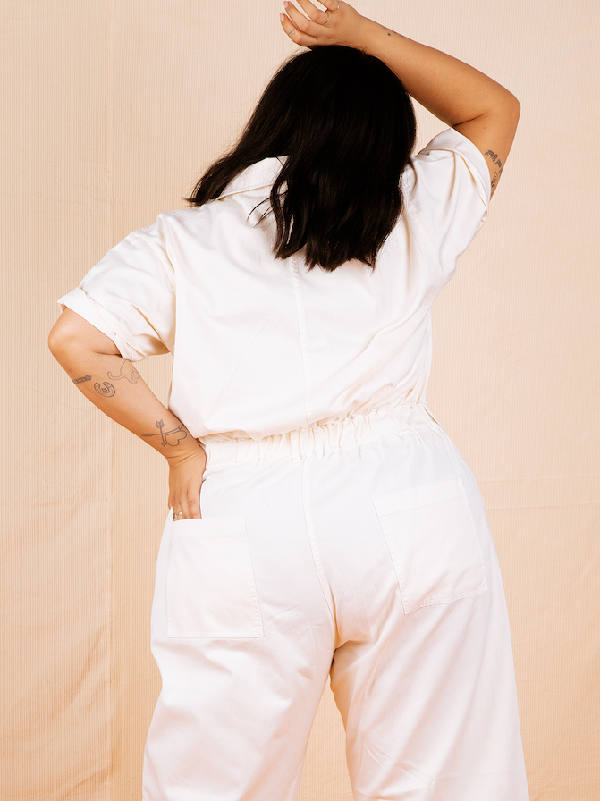 white all in one outfit