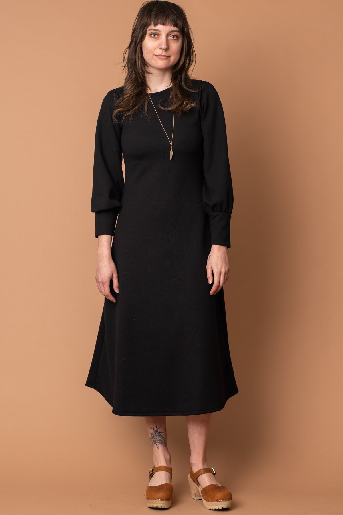 sustainable black dress