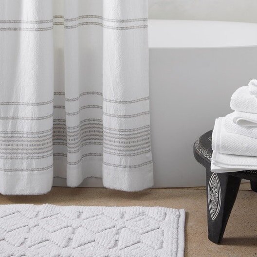 6 Eco Friendly Shower Curtains For An, Natural Fabric Shower Curtain