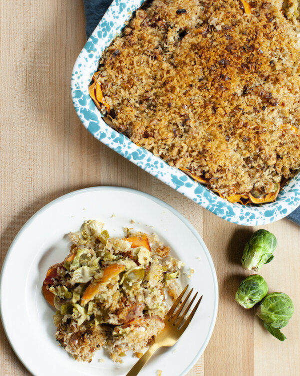 Sweet-Potato-Brussels-Sprouts-Gratin