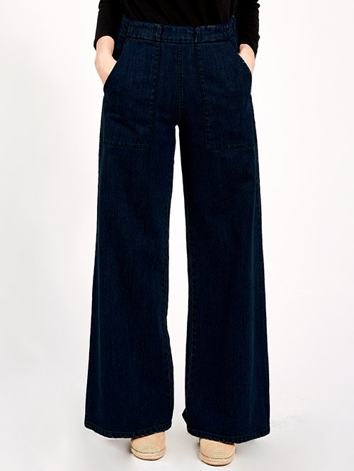 Loup wide leg dark indigo denim