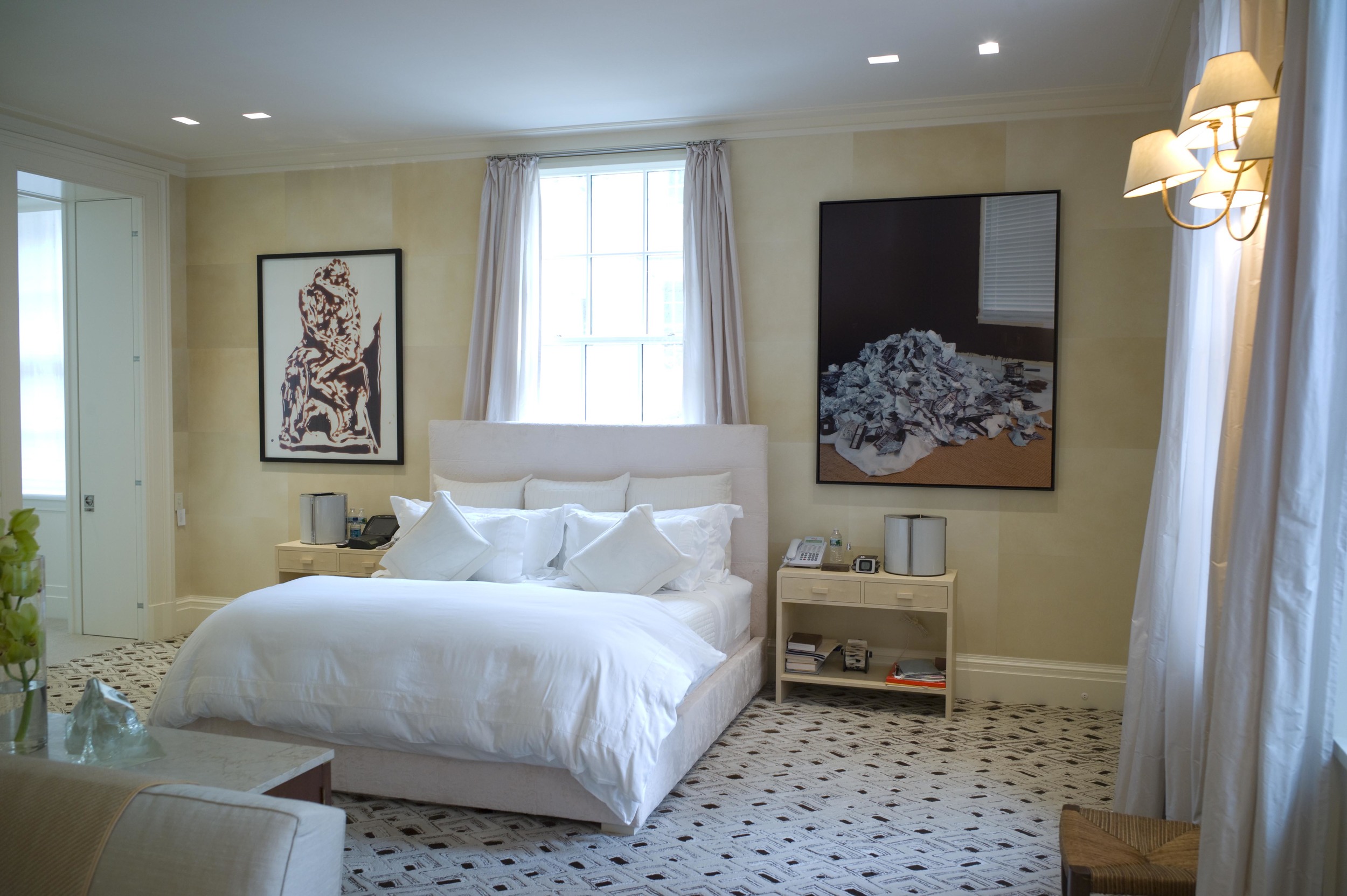  Parchment walls in master bedroom 