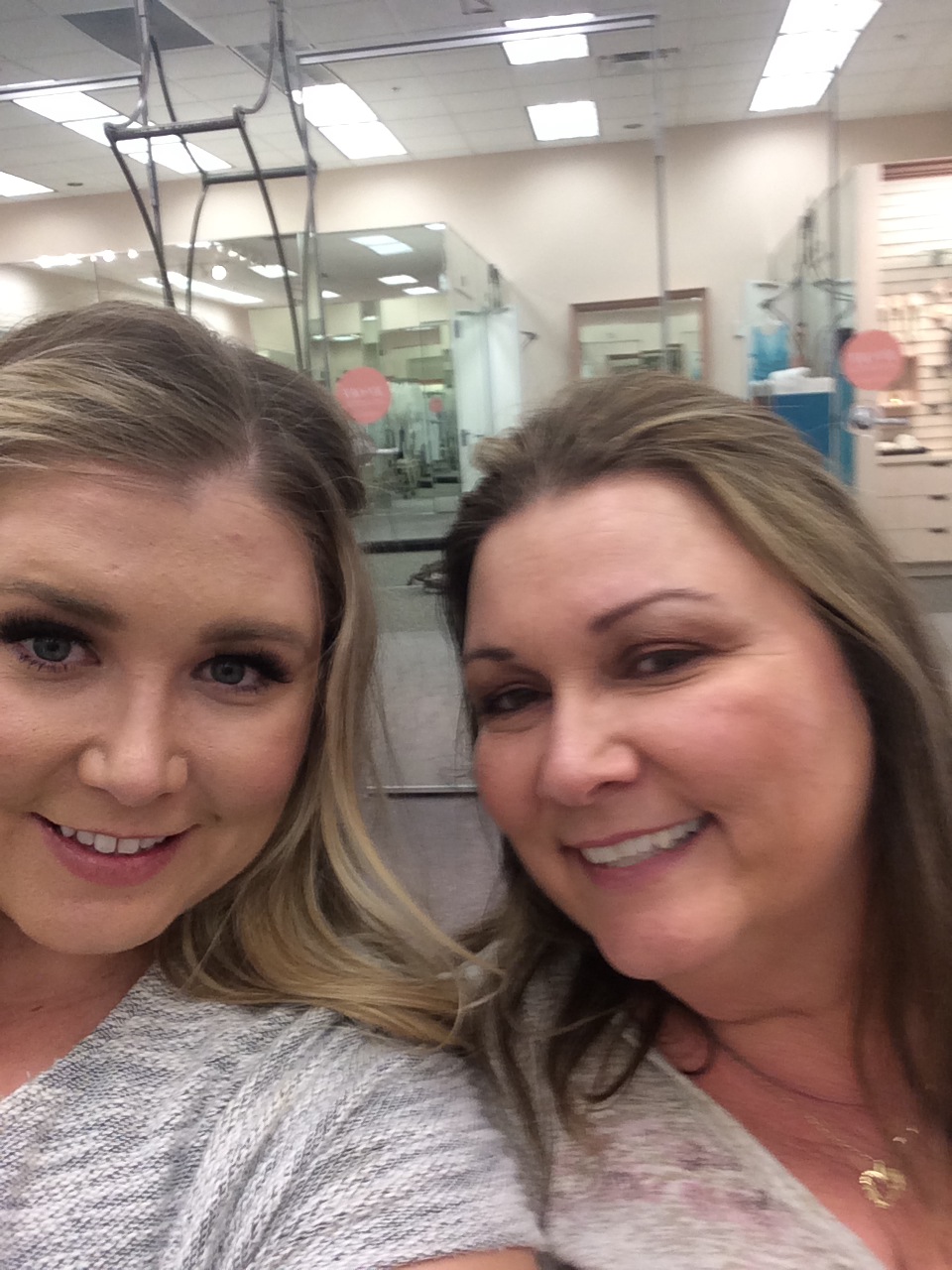 My Mom and I snapping a quick picture after I chose my wedding dress.