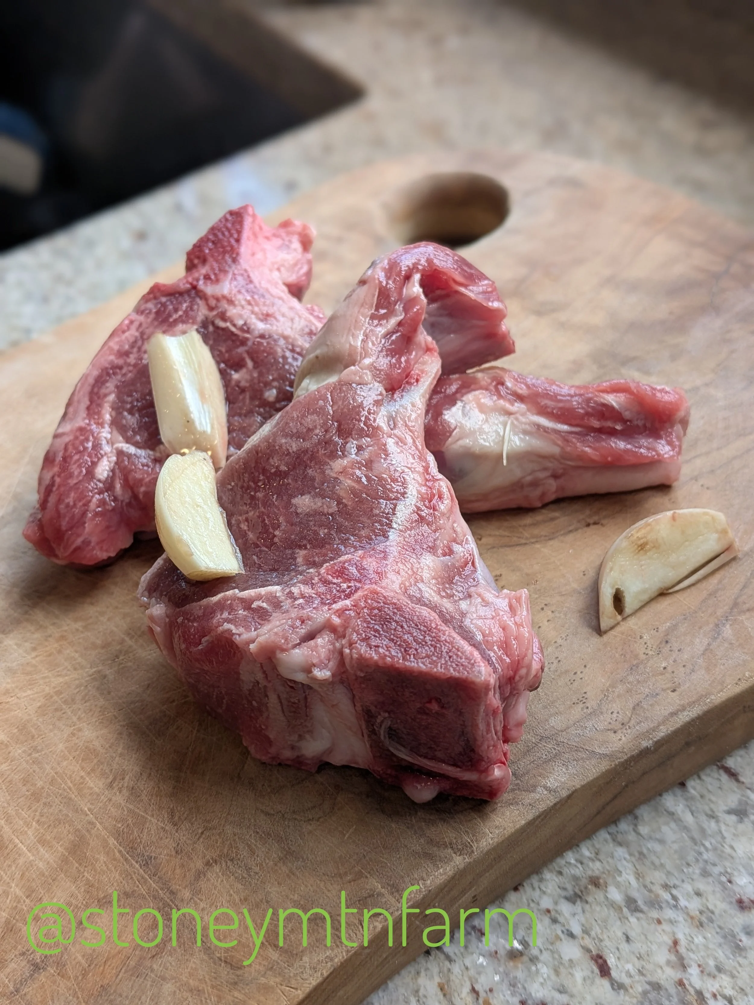 Un-marinated mutton rib chop