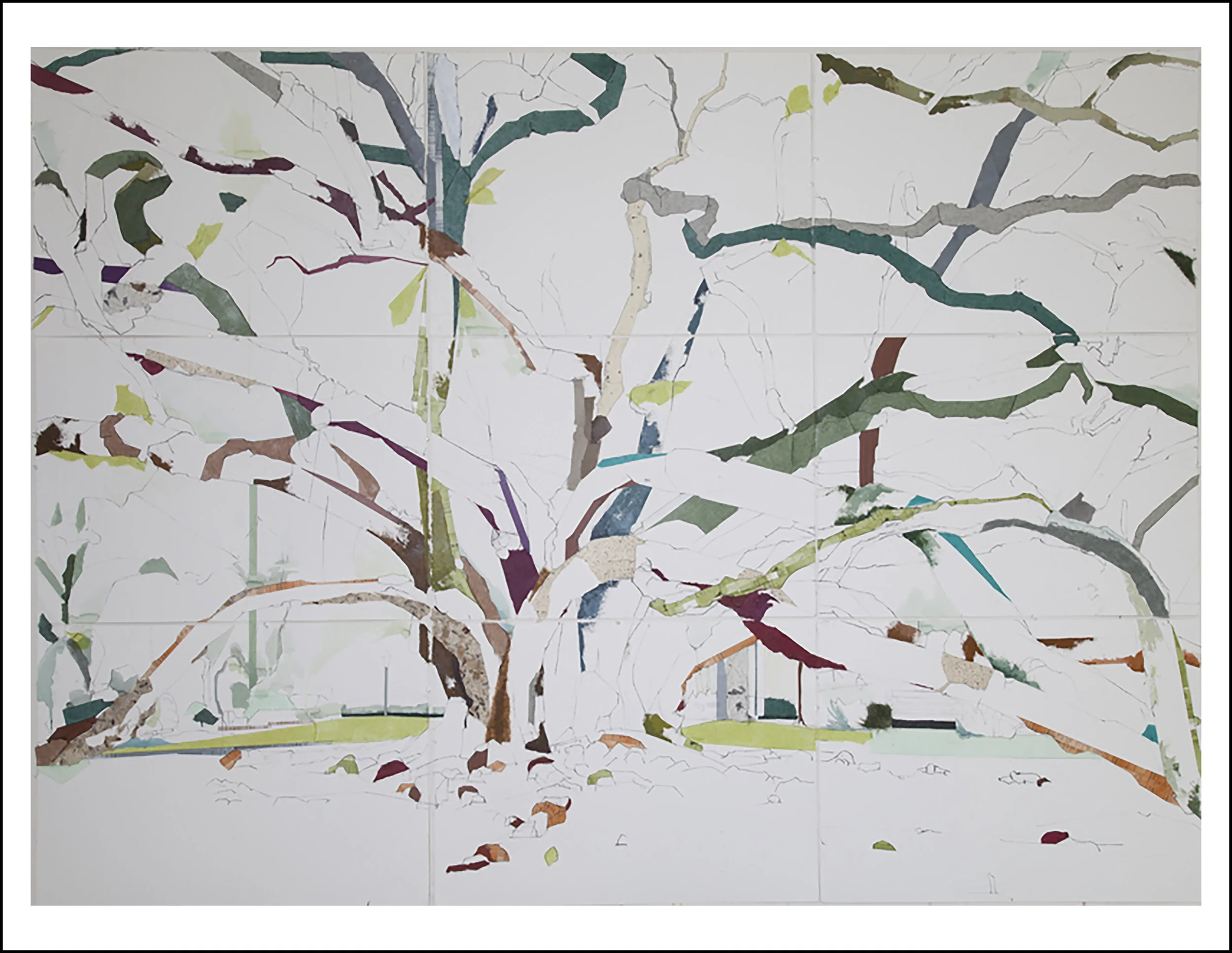 Seven Sisters I 66 inches x 90 inches Mixed media on paper 2018
