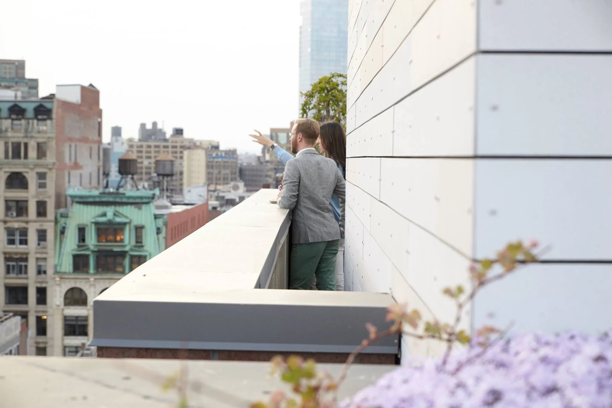 Our beautiful upstairs terraces (yes that's plural)! Enjoy spectacular views of downtown Manhattan.