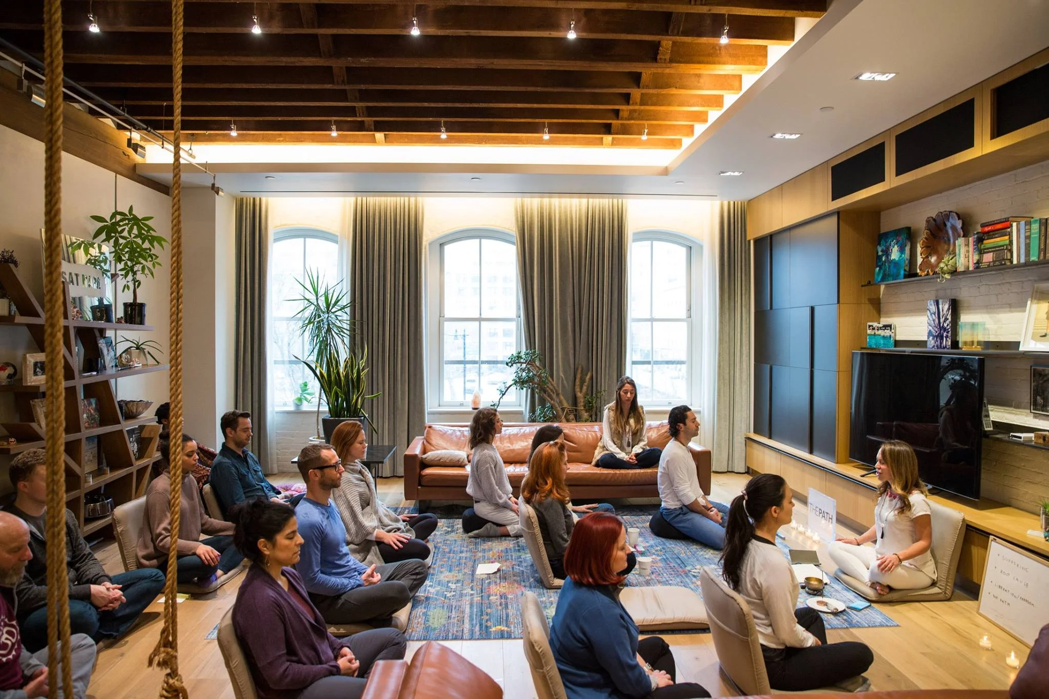 Guiding a retreat in Manhattan.