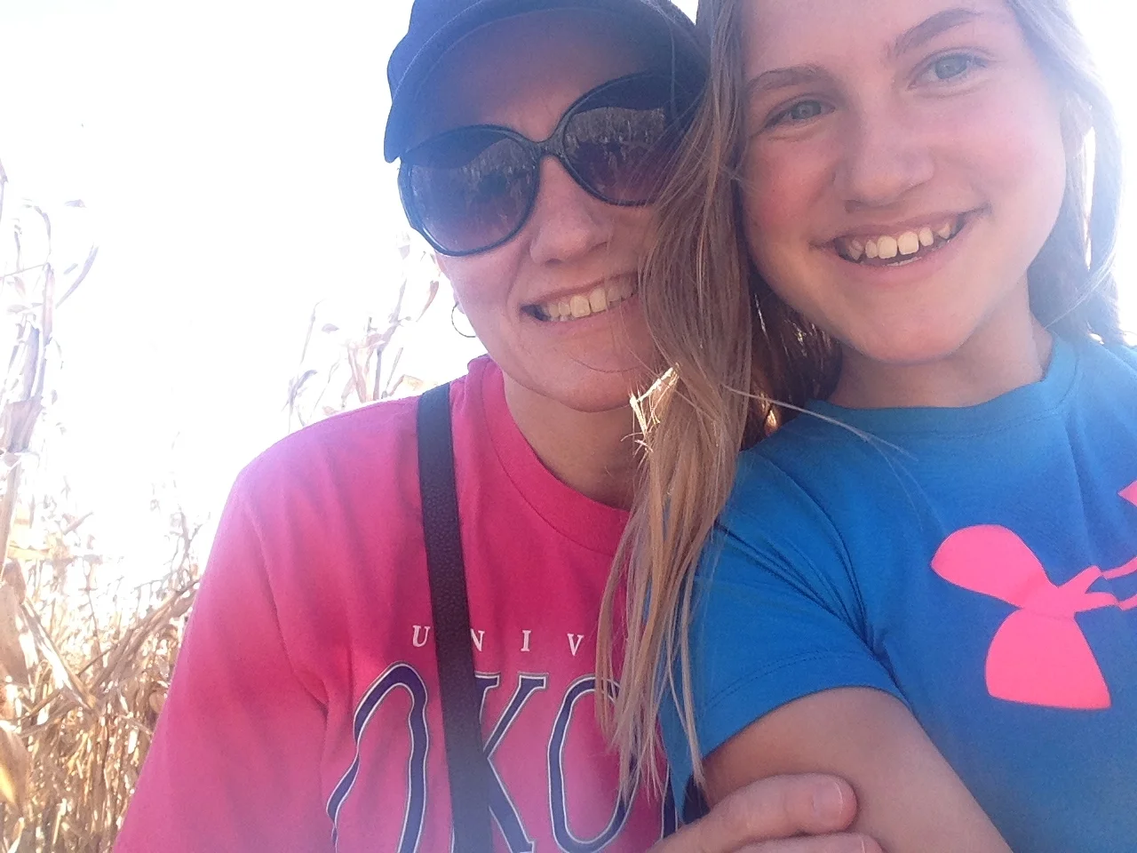 mom and me doing the corn maze, they made it harder this year!