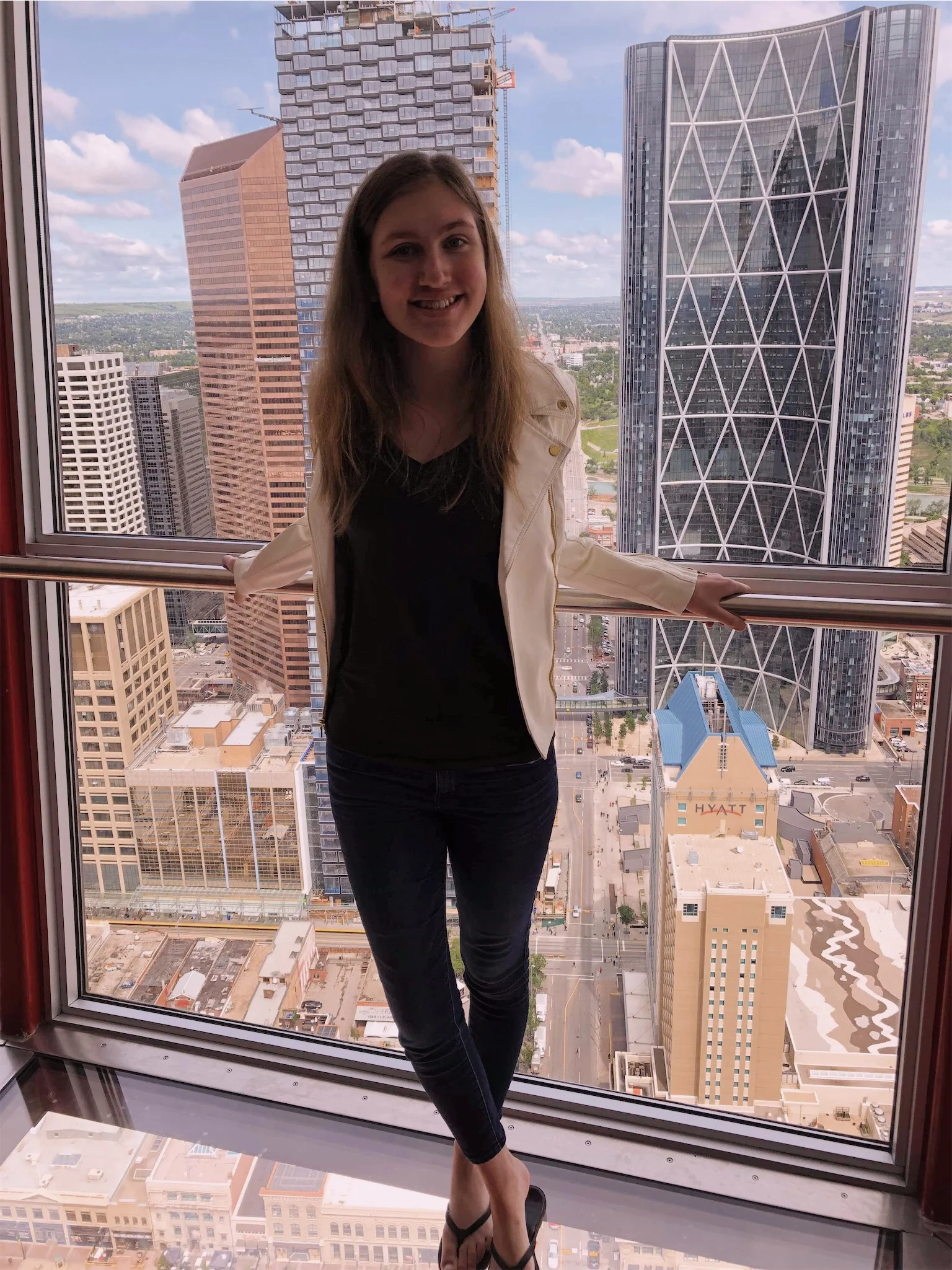 Ashlee in the Calgary Tower.jpg