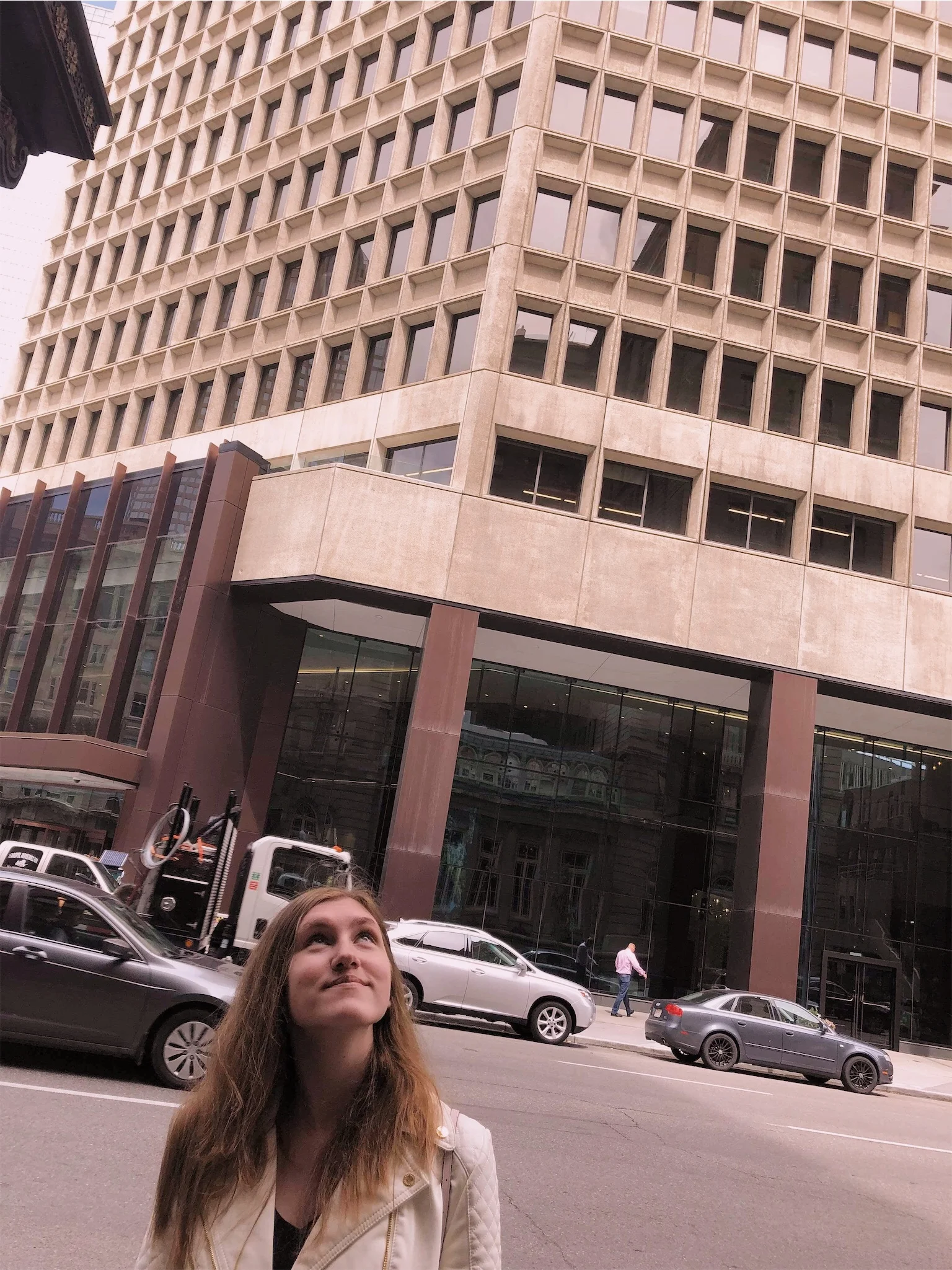 Ashlee looking at Calgary skyscrapers.jpg