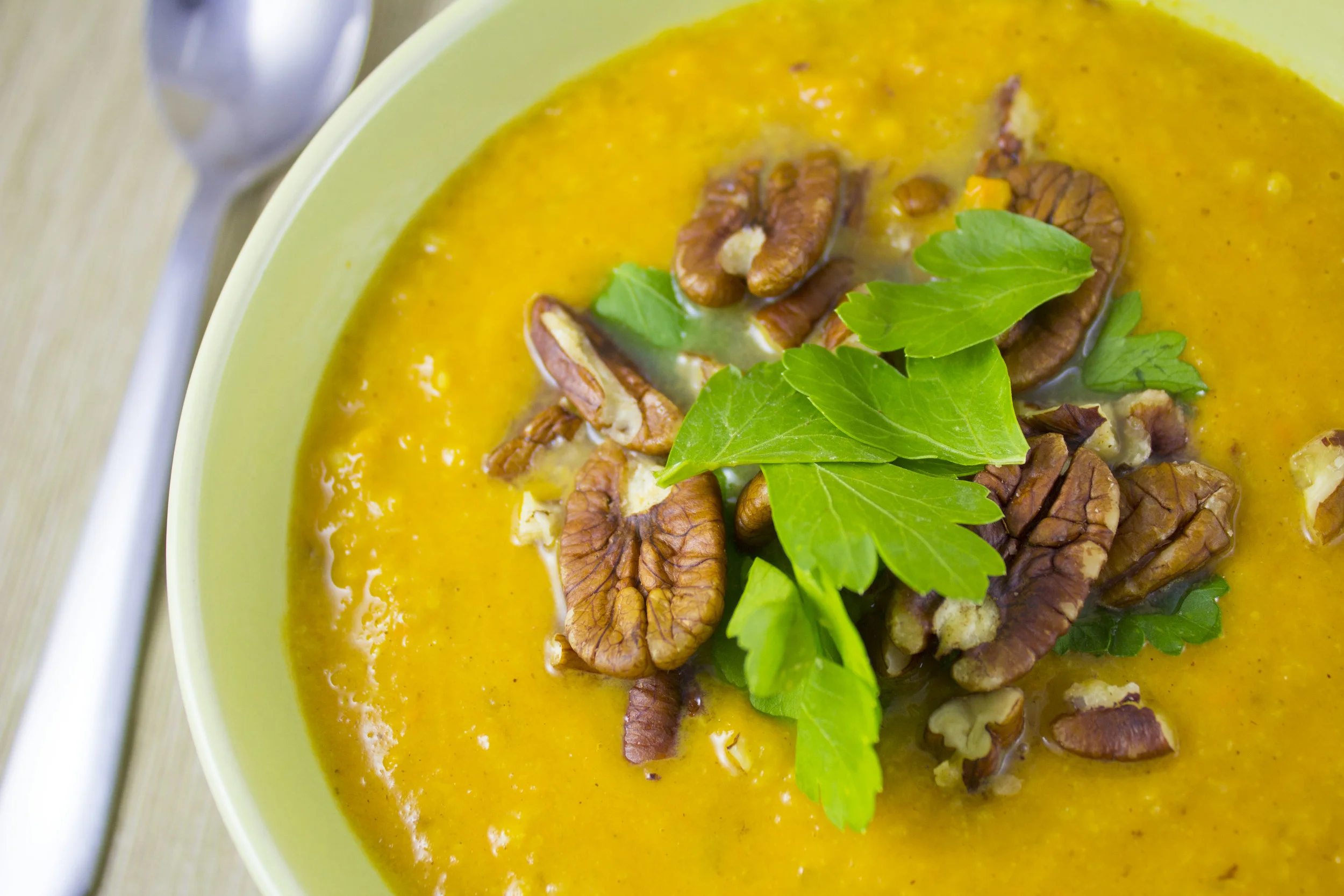 Moroccan Yam & Cauliflower Soup