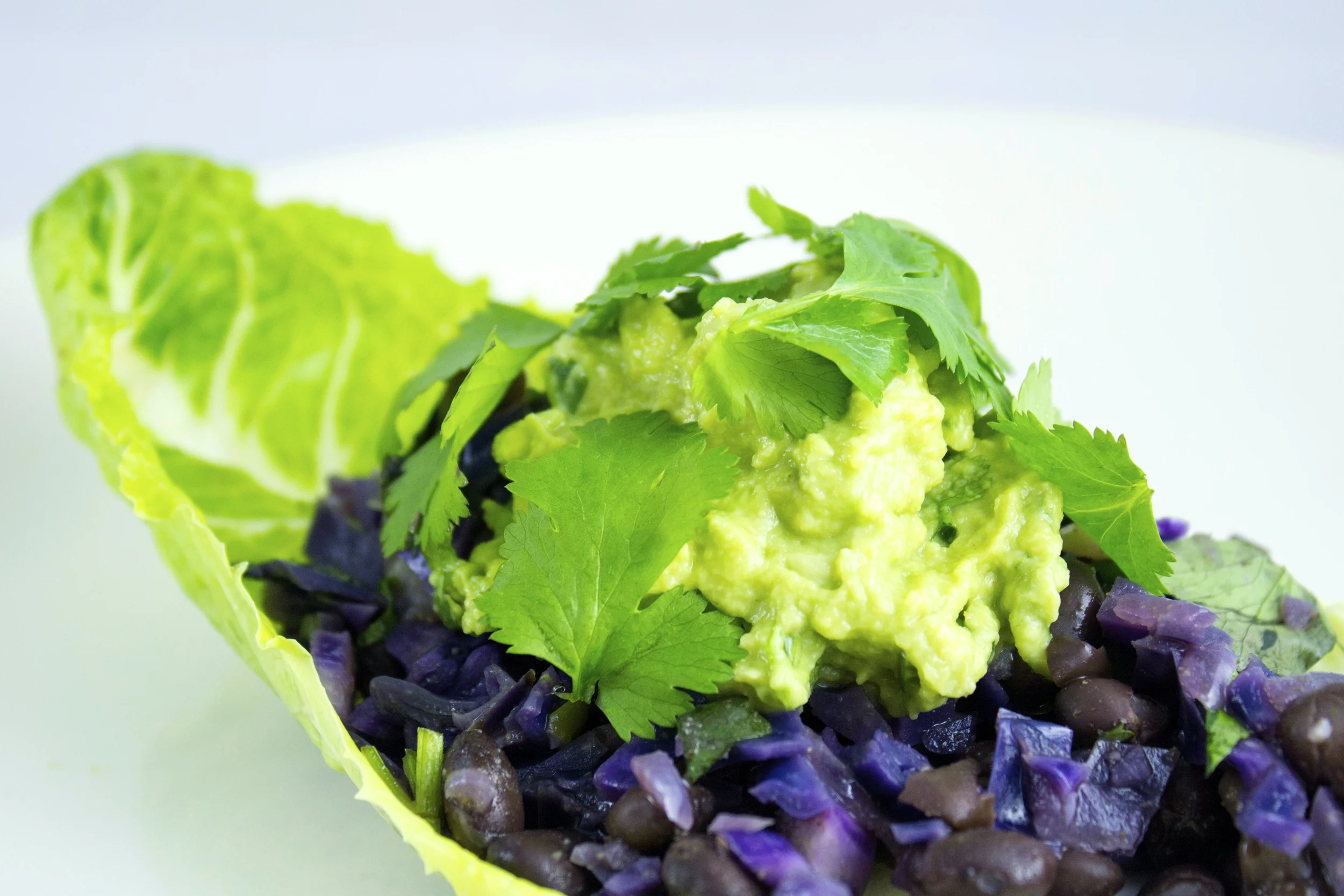 Black Bean Shiitake Mushroom Lettuce Wraps