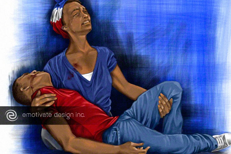 "I Have A Dream," Detail 1, top left panel