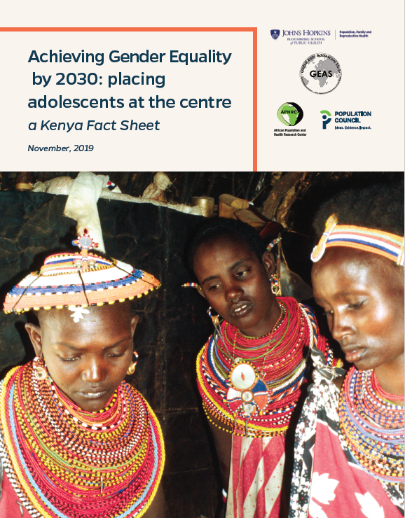 Kenya Gender Equality Fact Sheet — Global Early Adolescent Study