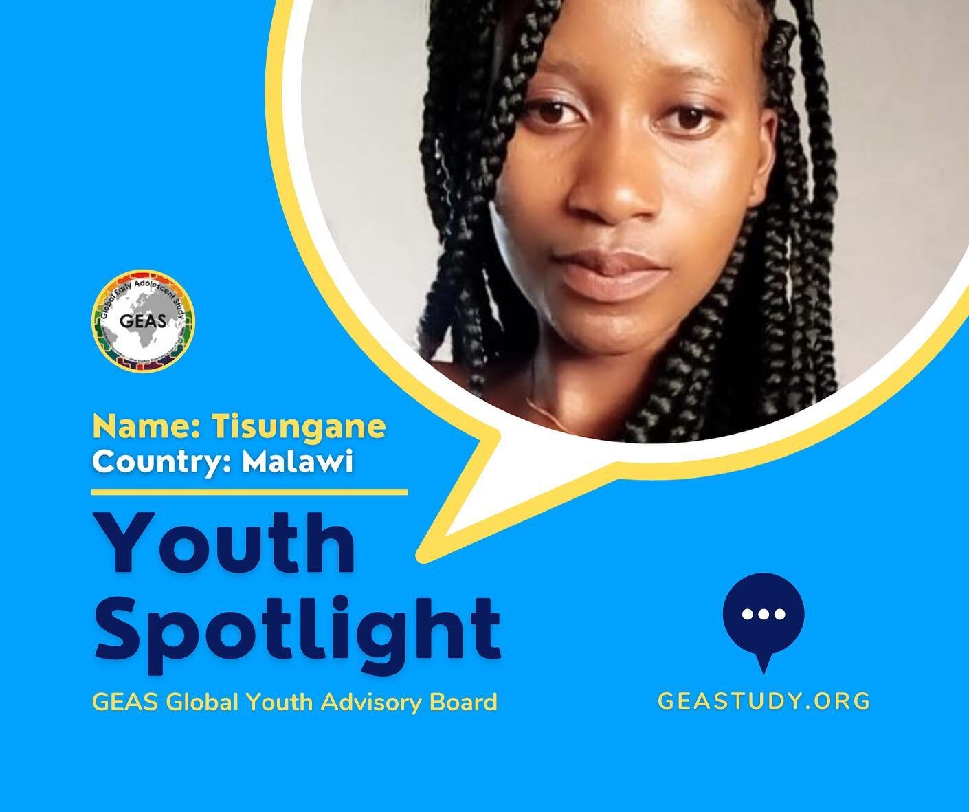 Hello from #Malawi 👋🇲🇼

We spoke with Tisungane, our Global Youth Advisory Board member from Malawi, and she mentions why she wanted to join a youth board, who inspires her, working to end gender-based violence, and more. 

⬇️Hear more about Tisun