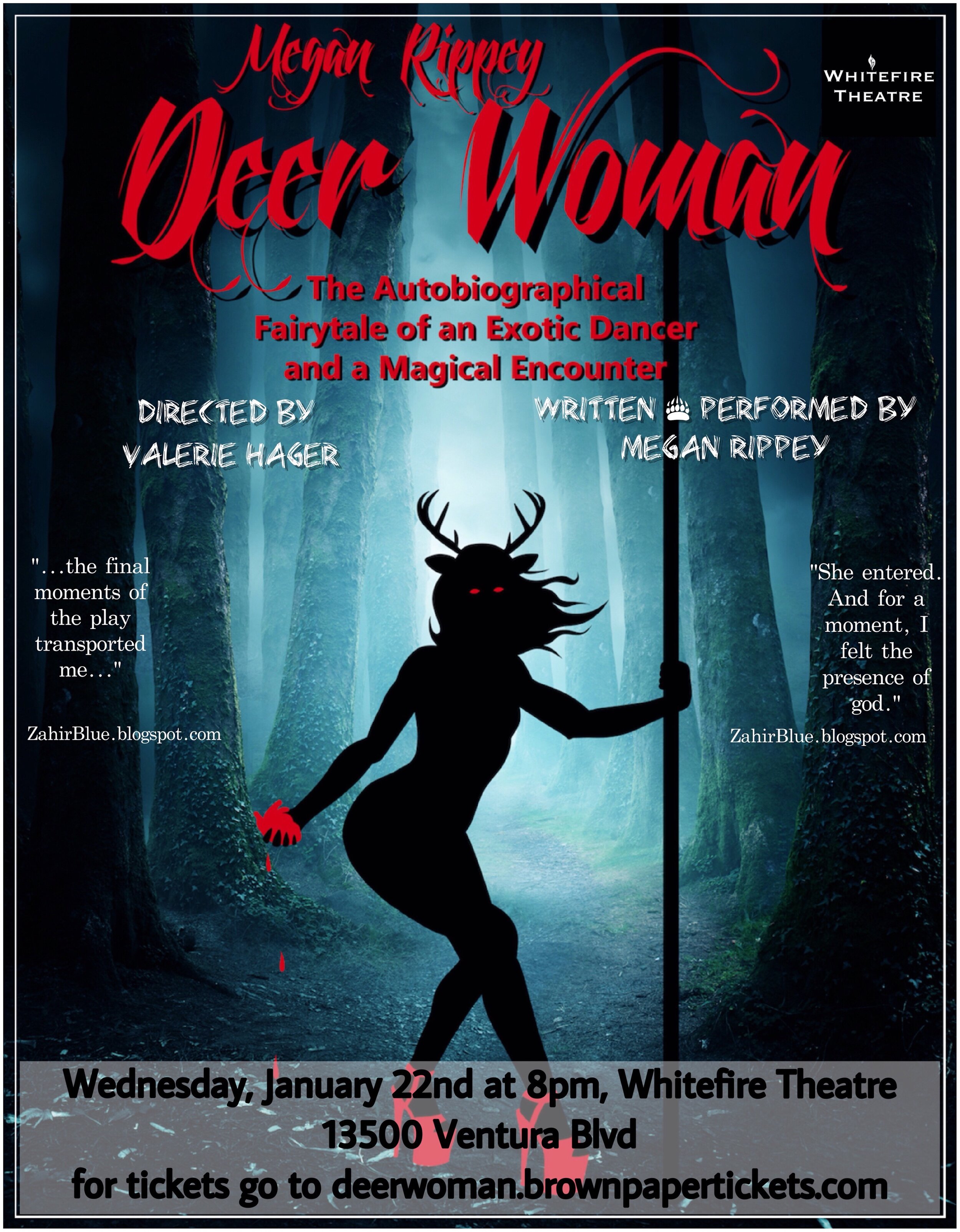 Poster for Deer Woman at Solofest 2020