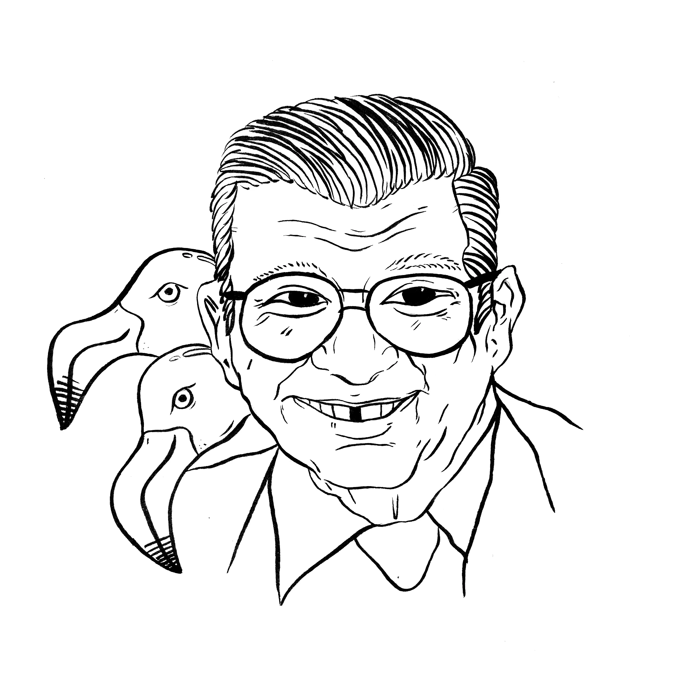 DON FEATHERSTONE: INK ON PAPER, FOR FACES OF DEATH 2015