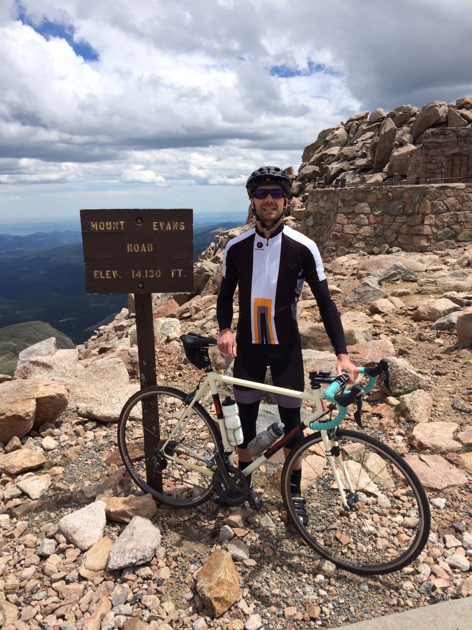  Cant ride all the way up without a photo in front of a sign showing the elevation 