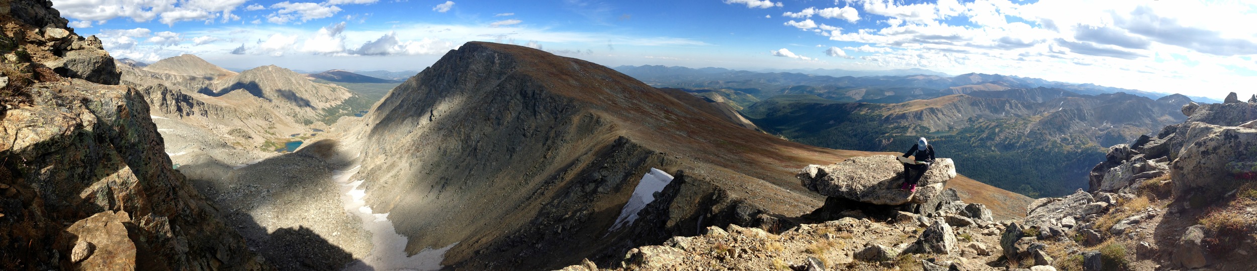  Looking down from S Arapaho Peak 