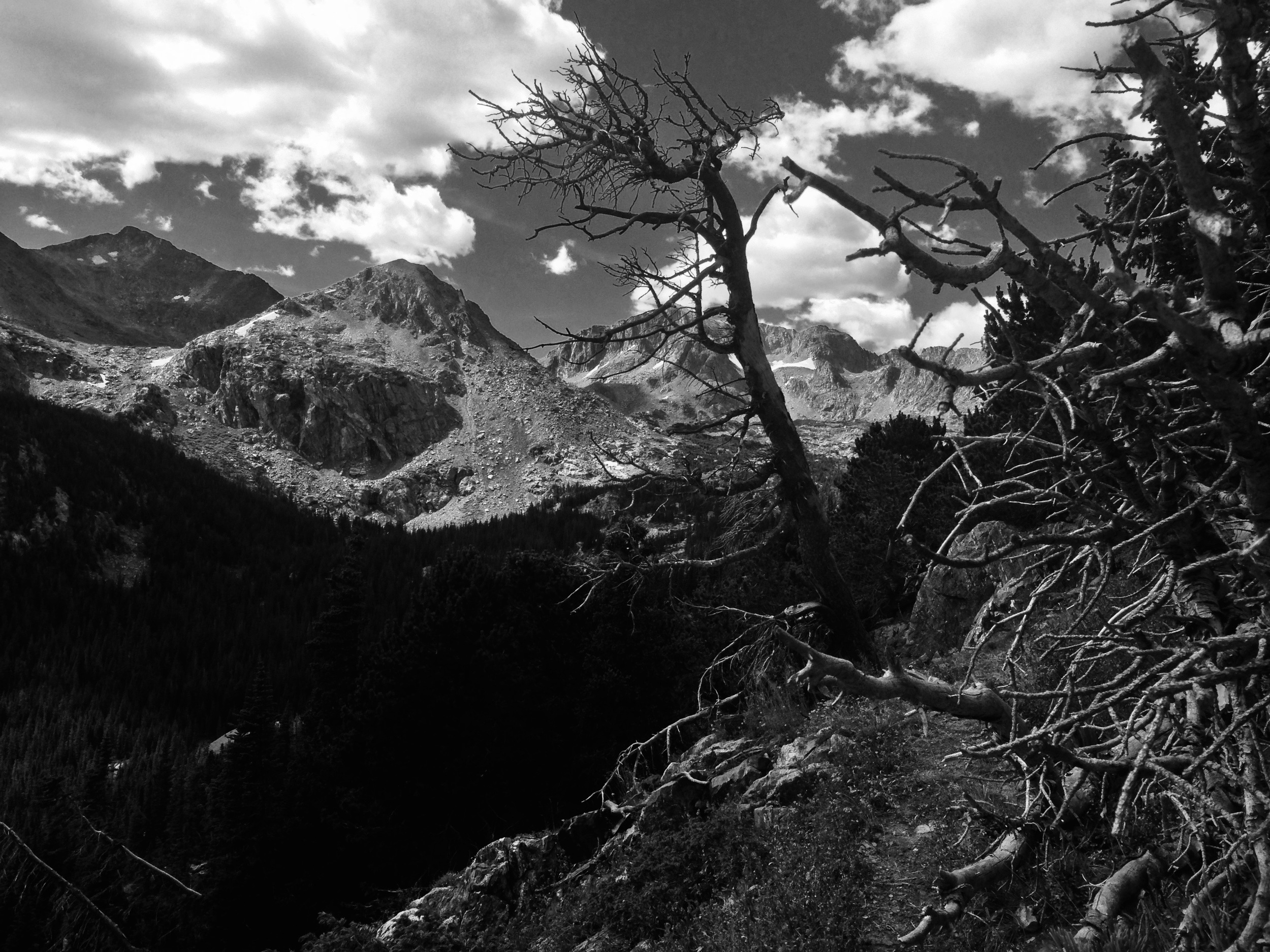 Heading up to Arapaho Glacier
