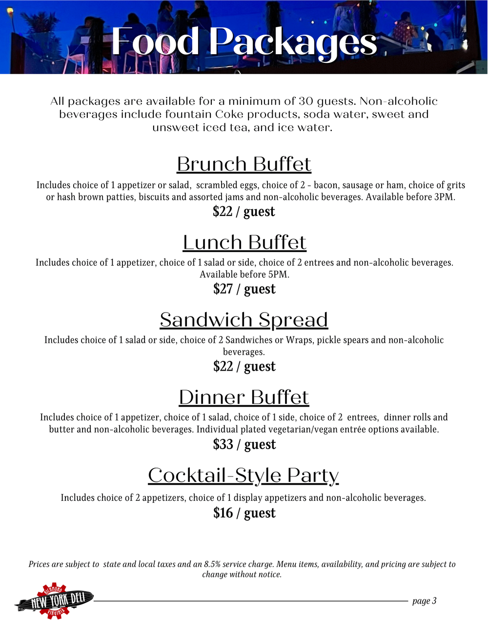 Catering — New York Deli