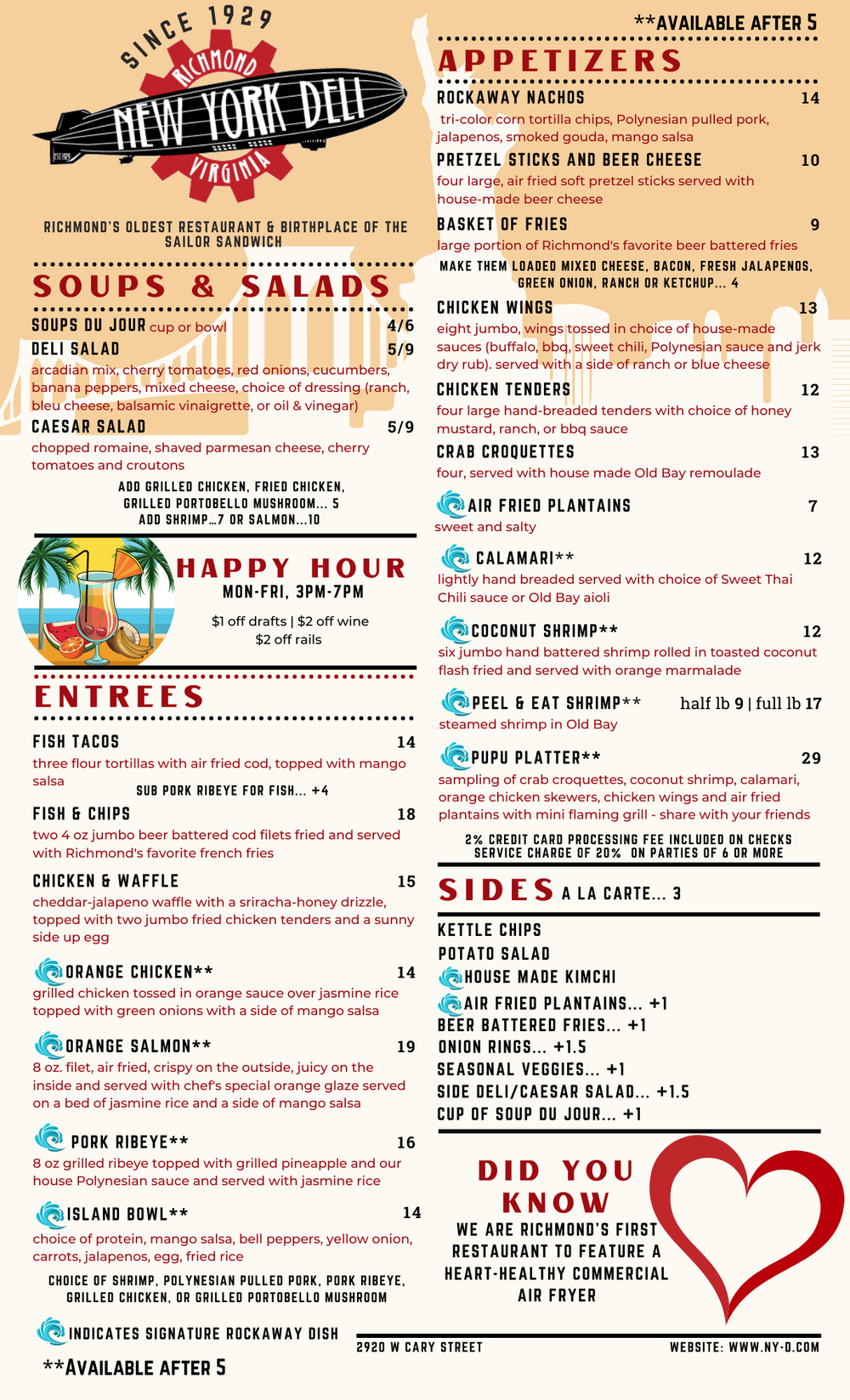 Lunch & Dinner — New York Deli