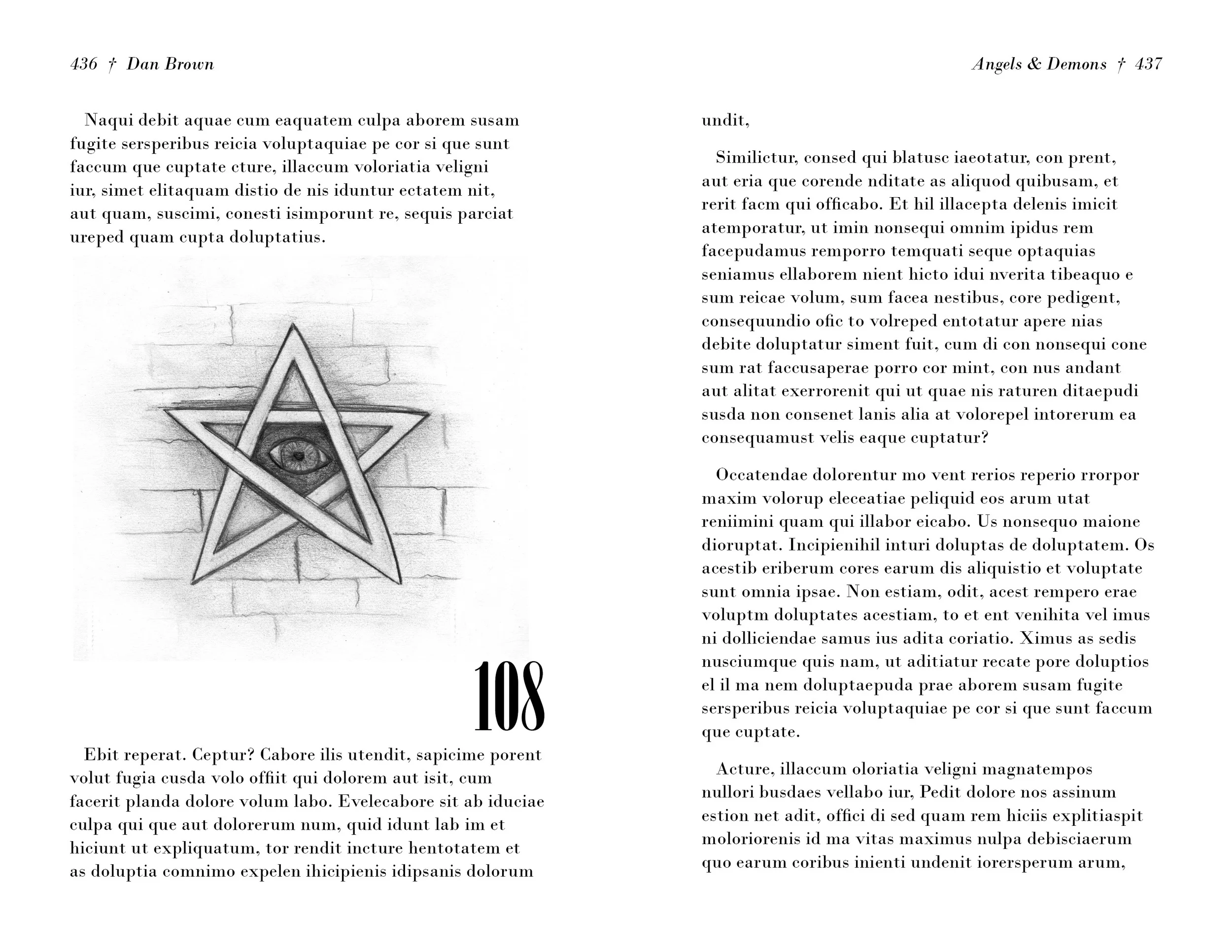 INTERIOR LAYOUT & ILLUSTRATION: Ch 108: Illumanti Pentagram & Eye