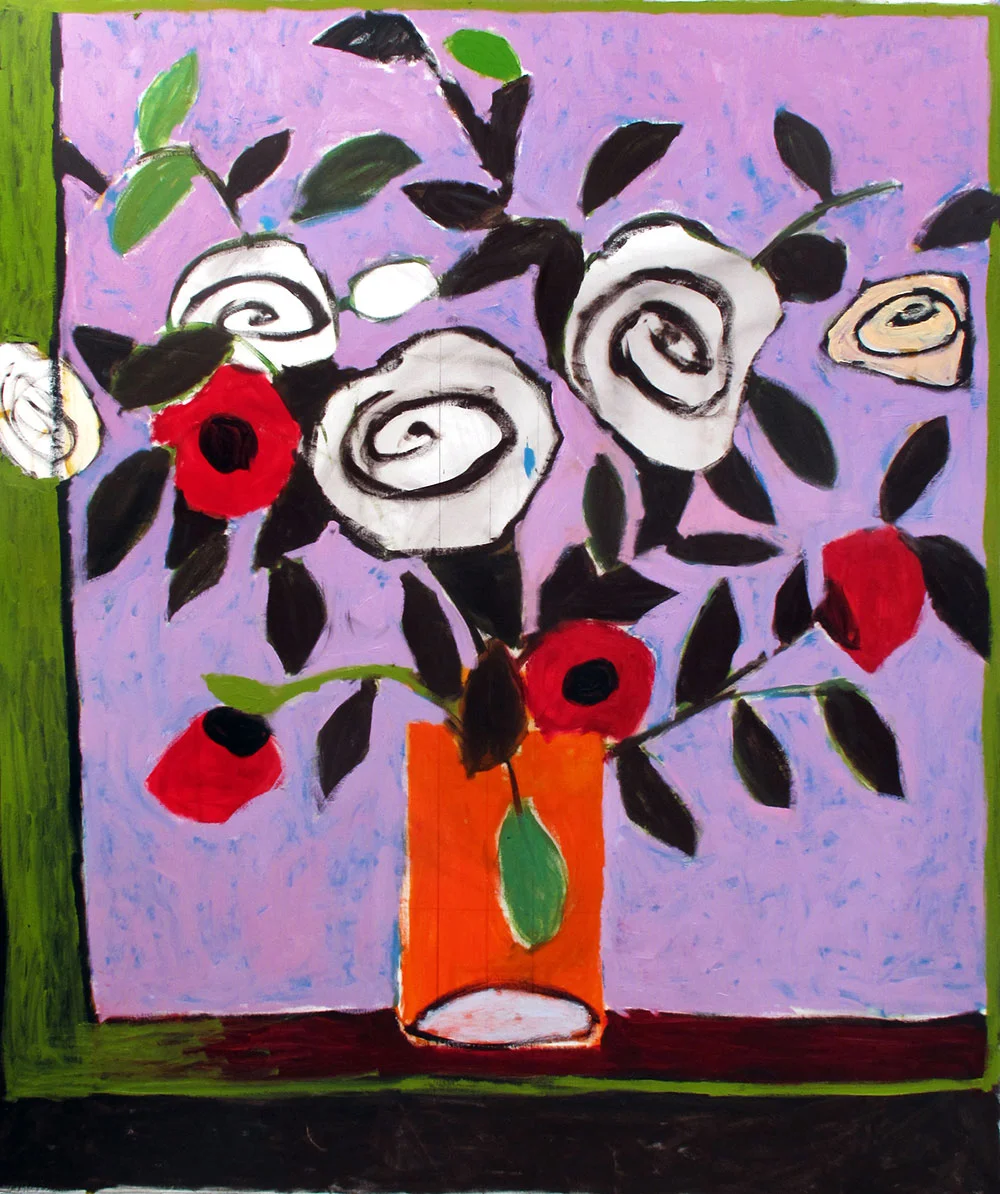 Flowers #14 - 230cm x 174cm, Oil on Canvas