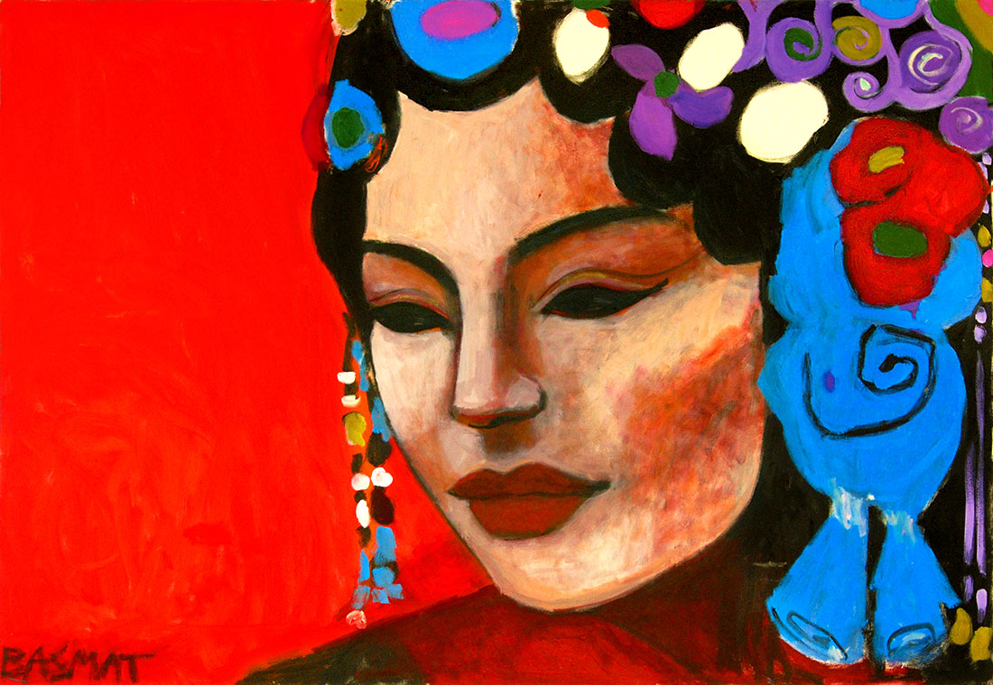    Red Lady  &nbsp;- &nbsp;196cm x 135cm, Oil on Canvas  