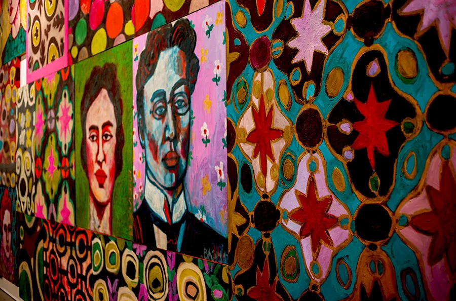 As my paintings, are not small, they are rarely seen all together... 
