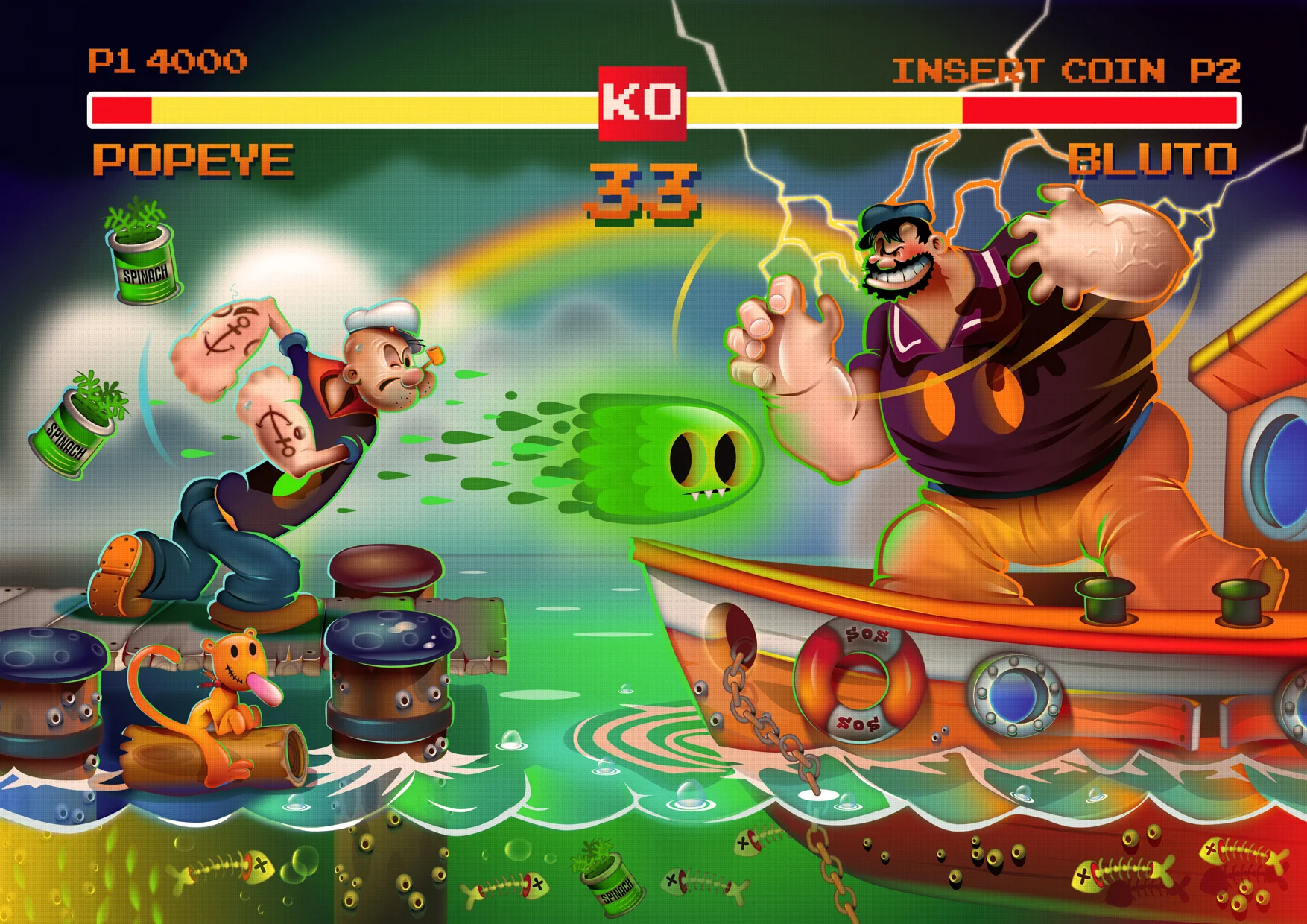 popeeye v's street fighter