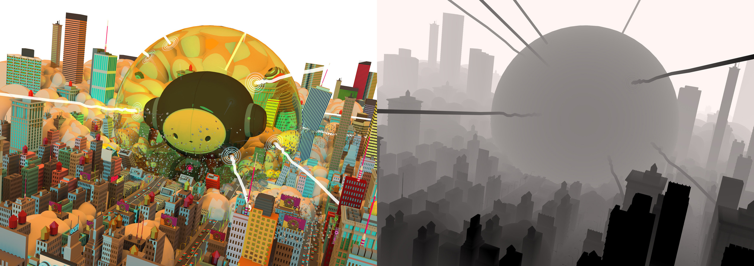 Two render passes - default and mist