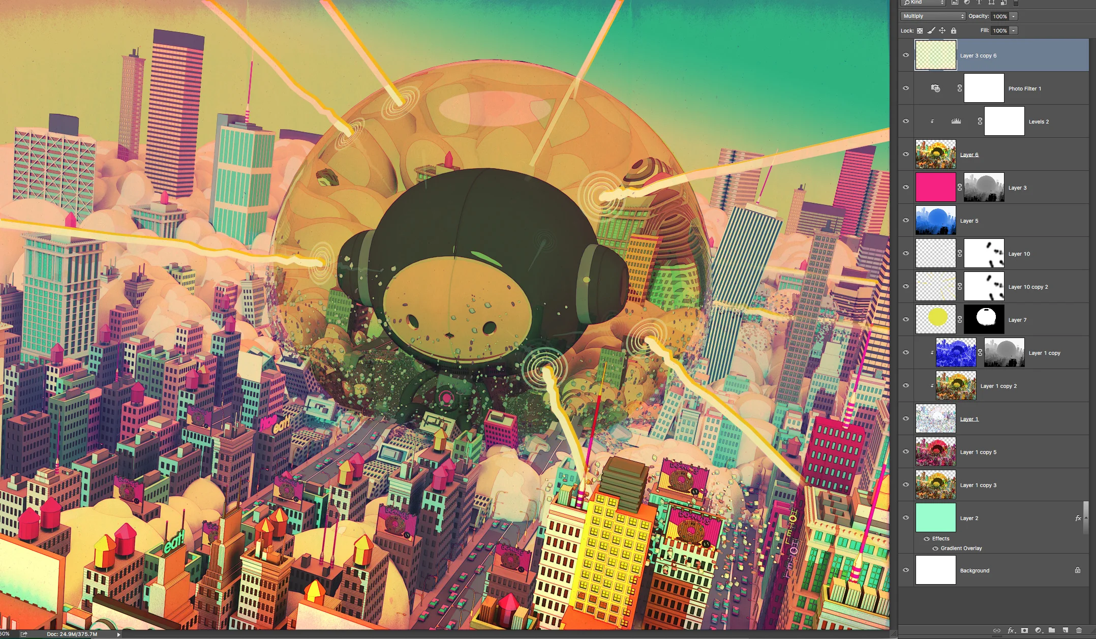 TUTORIAL  - Create a toon city with Blender and Photoshop