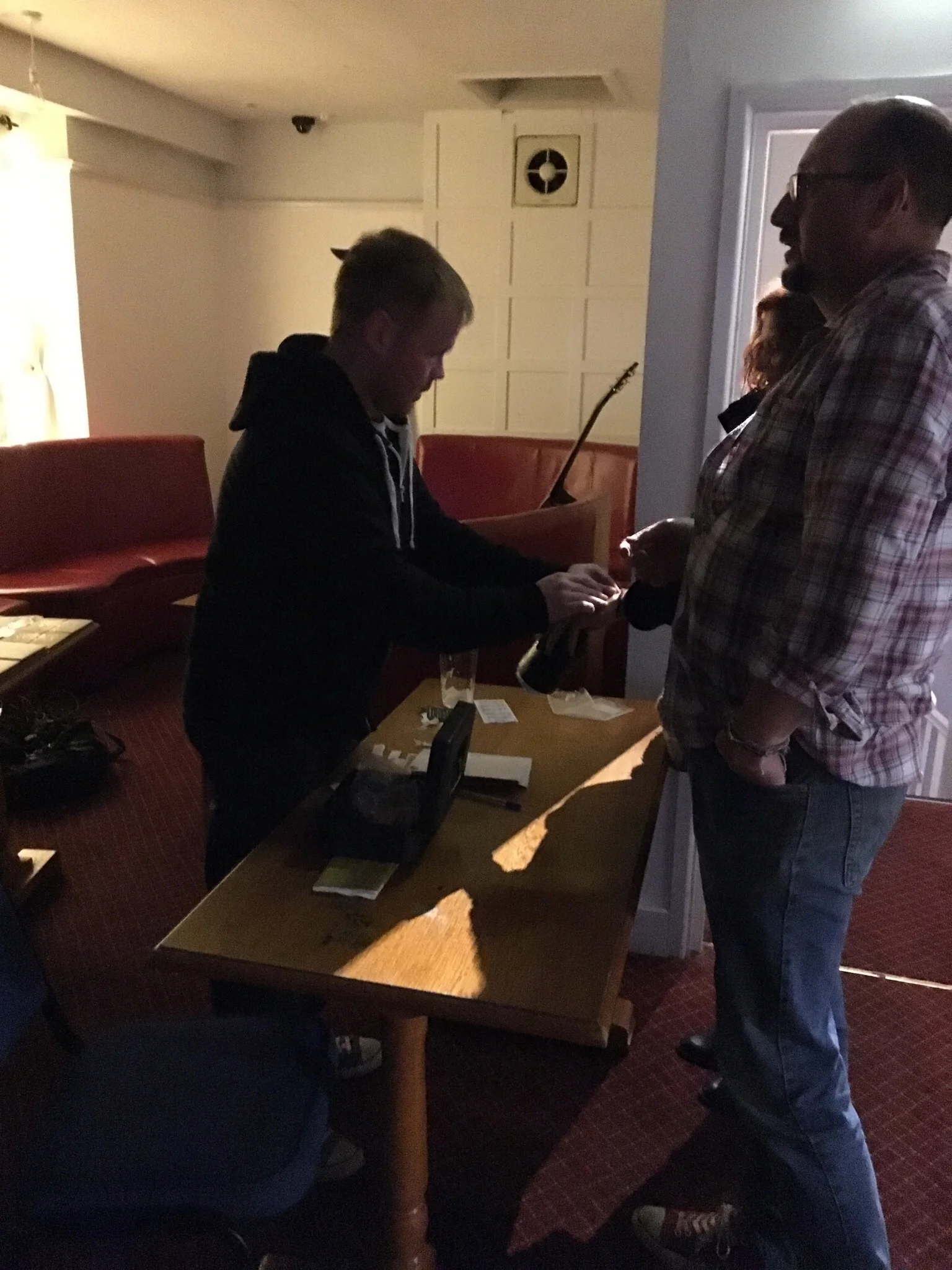 Neil Morris on doorman duties