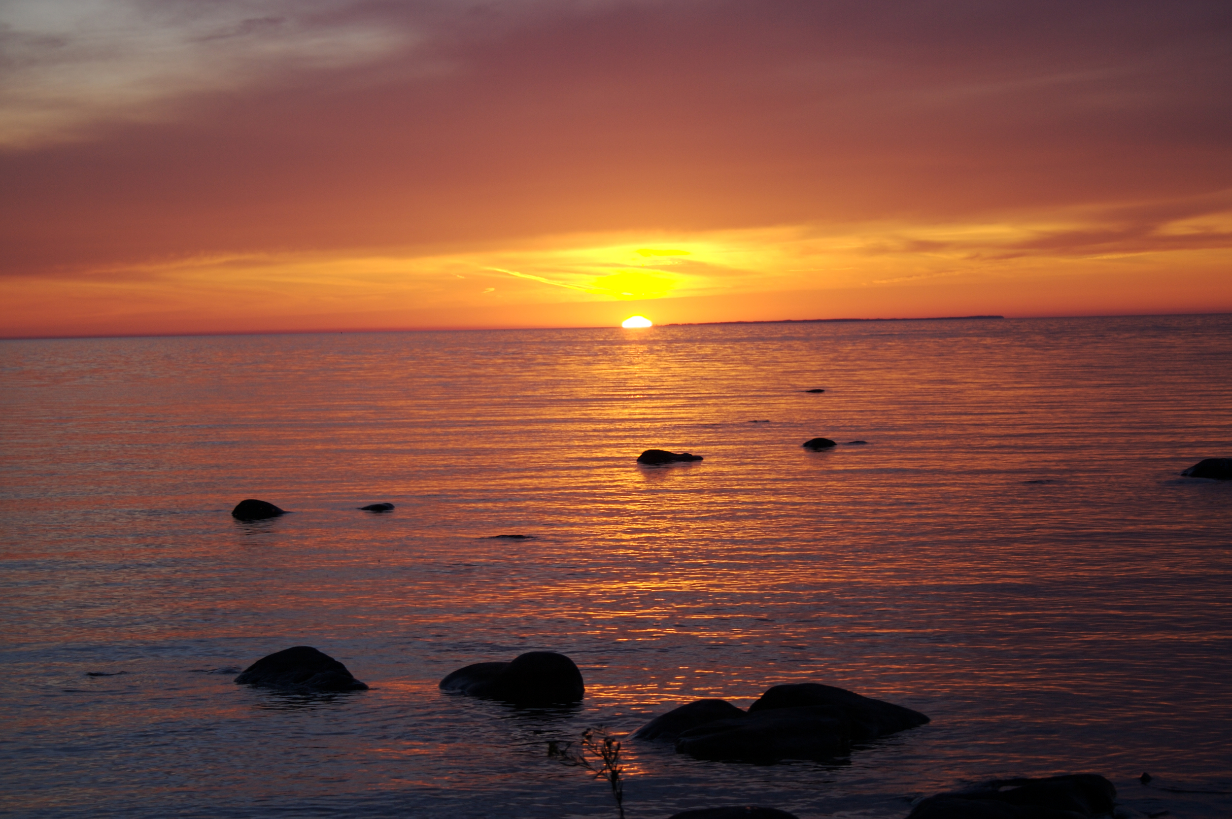 sunset on lake michigan