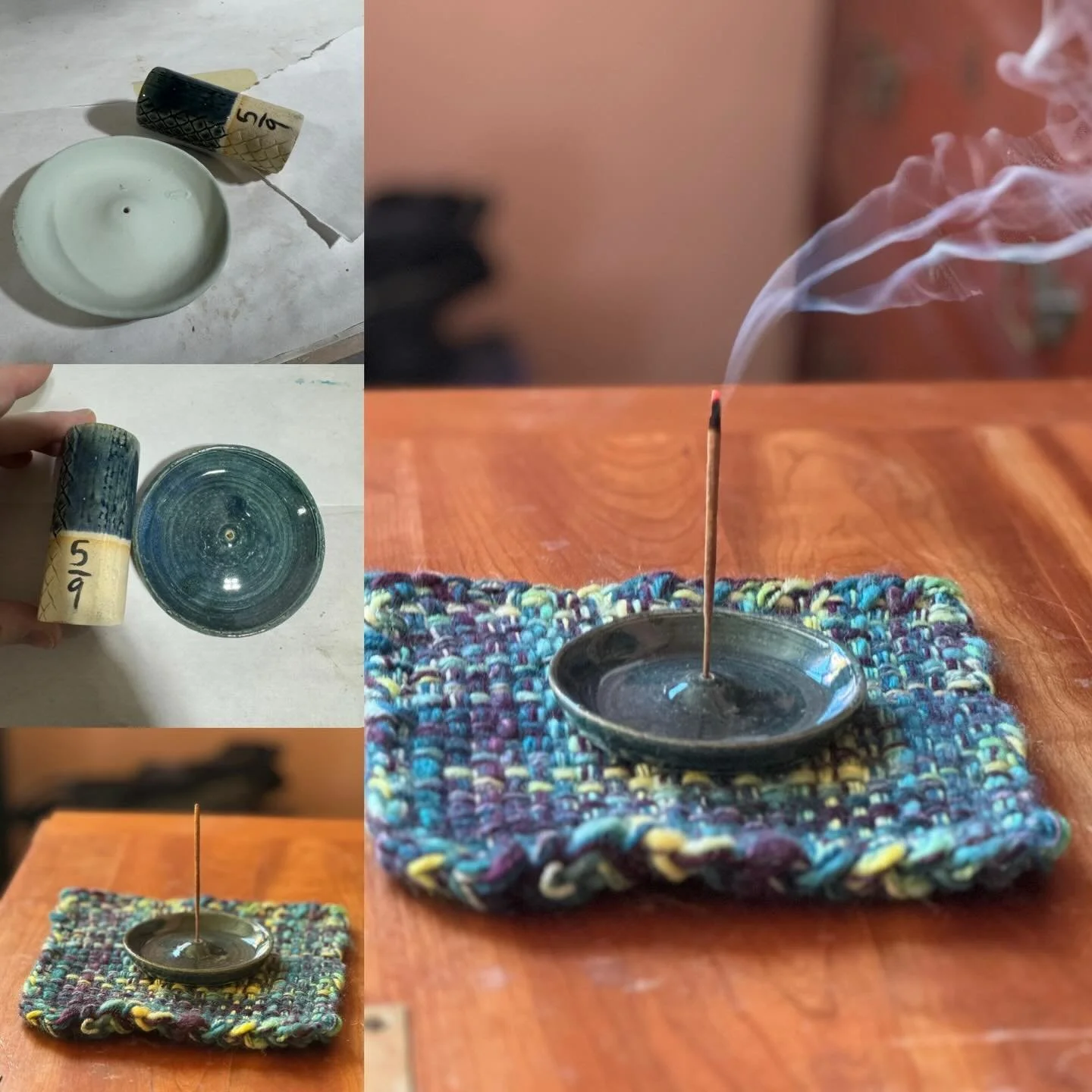 Some glaze results&hellip;. Very happy with the little incense holder, improved from the last time. 

The snowflake plate I spent a silly amount of time on&hellip;.

These are the last of the plates for awhile, working on tumblers and other vertical 