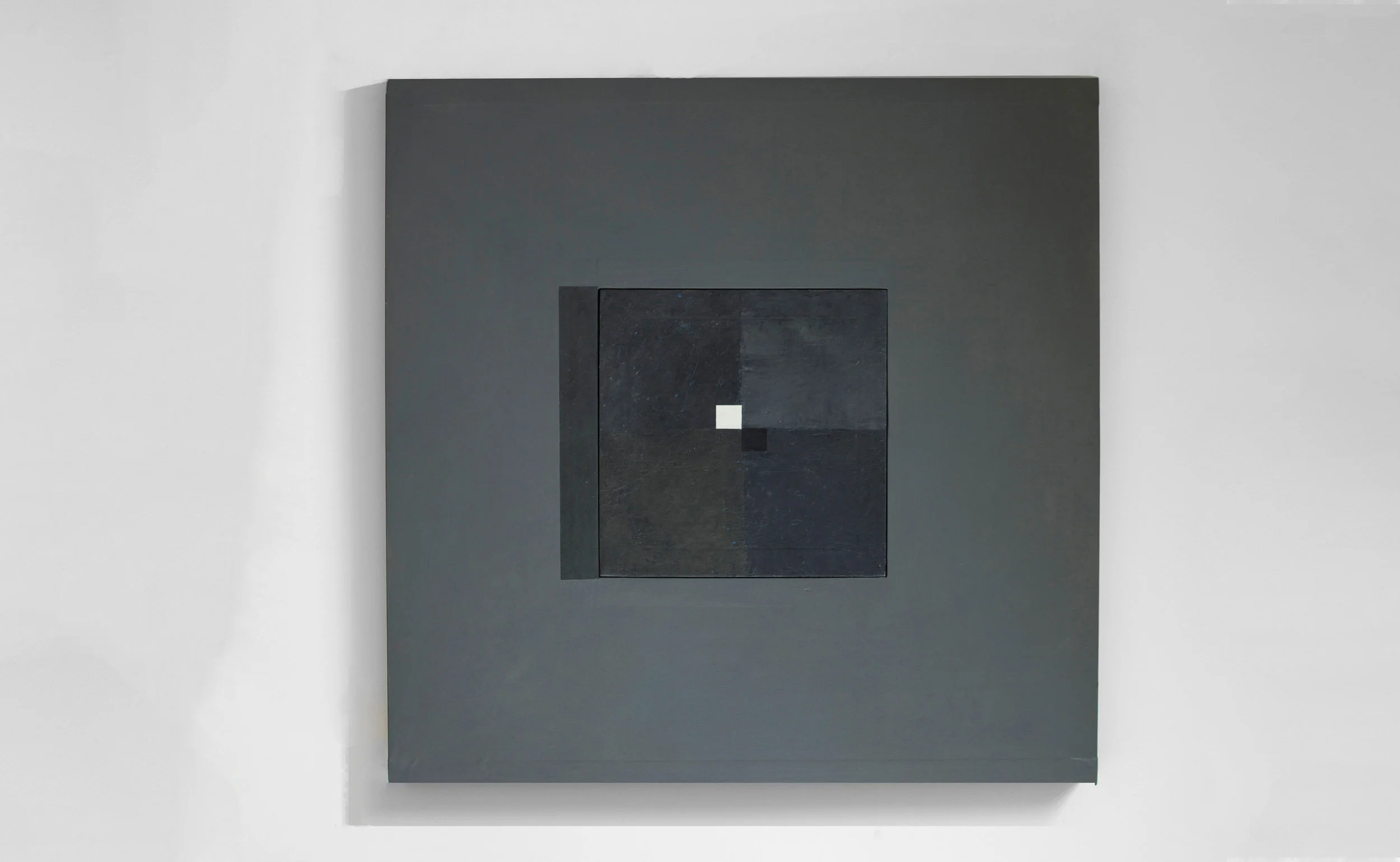  'Unified Field Painting no. 2'&nbsp;2005. Oil on canvas. 101.5 x 101.5 x 7.5cm. (Private Collection.)&nbsp; 