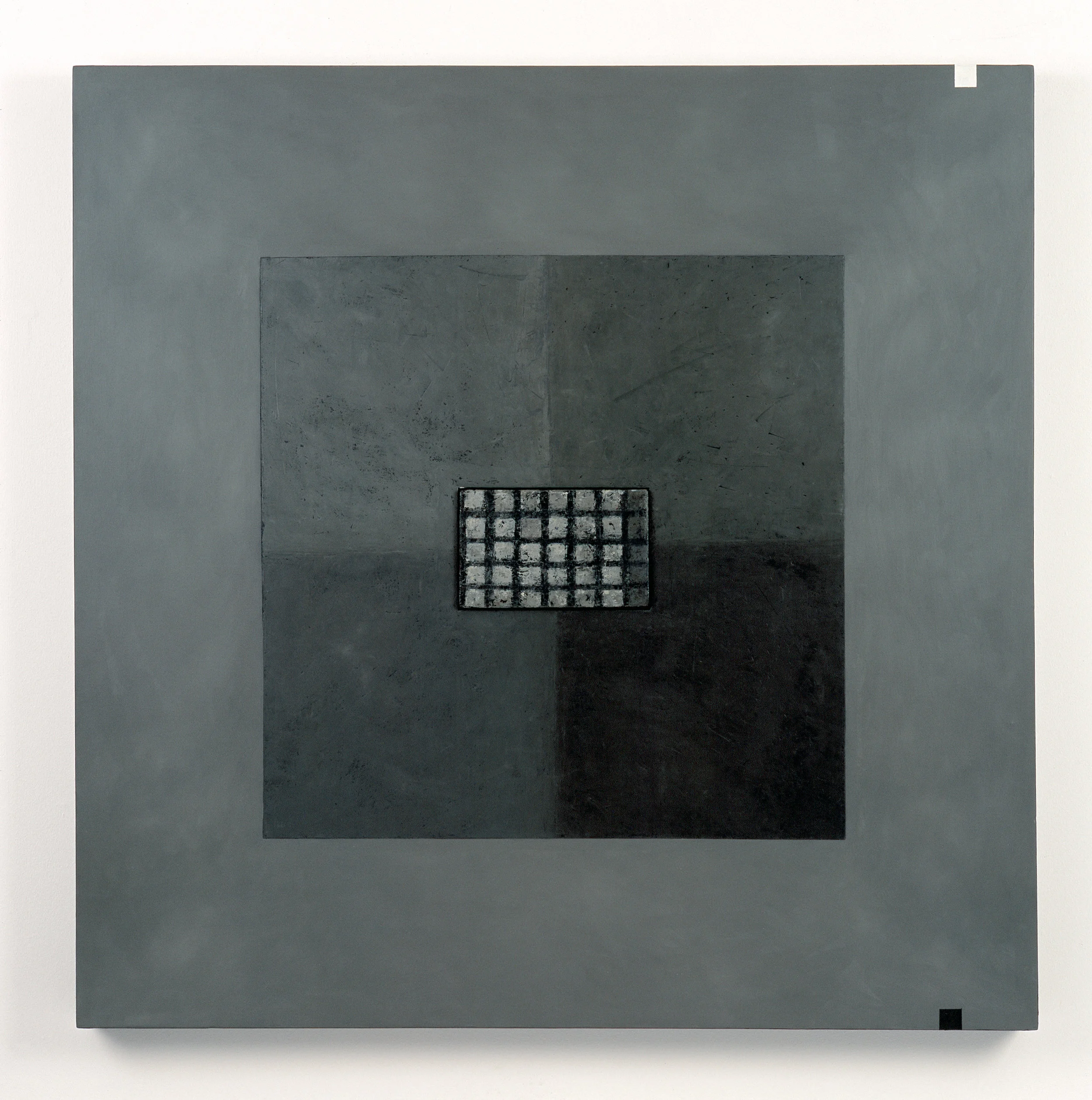  'Unified Field Painting no. 3'&nbsp;2005. Oil on canvas. 101.5 x 101.5 x 7.5cm. (Private Collection.) 