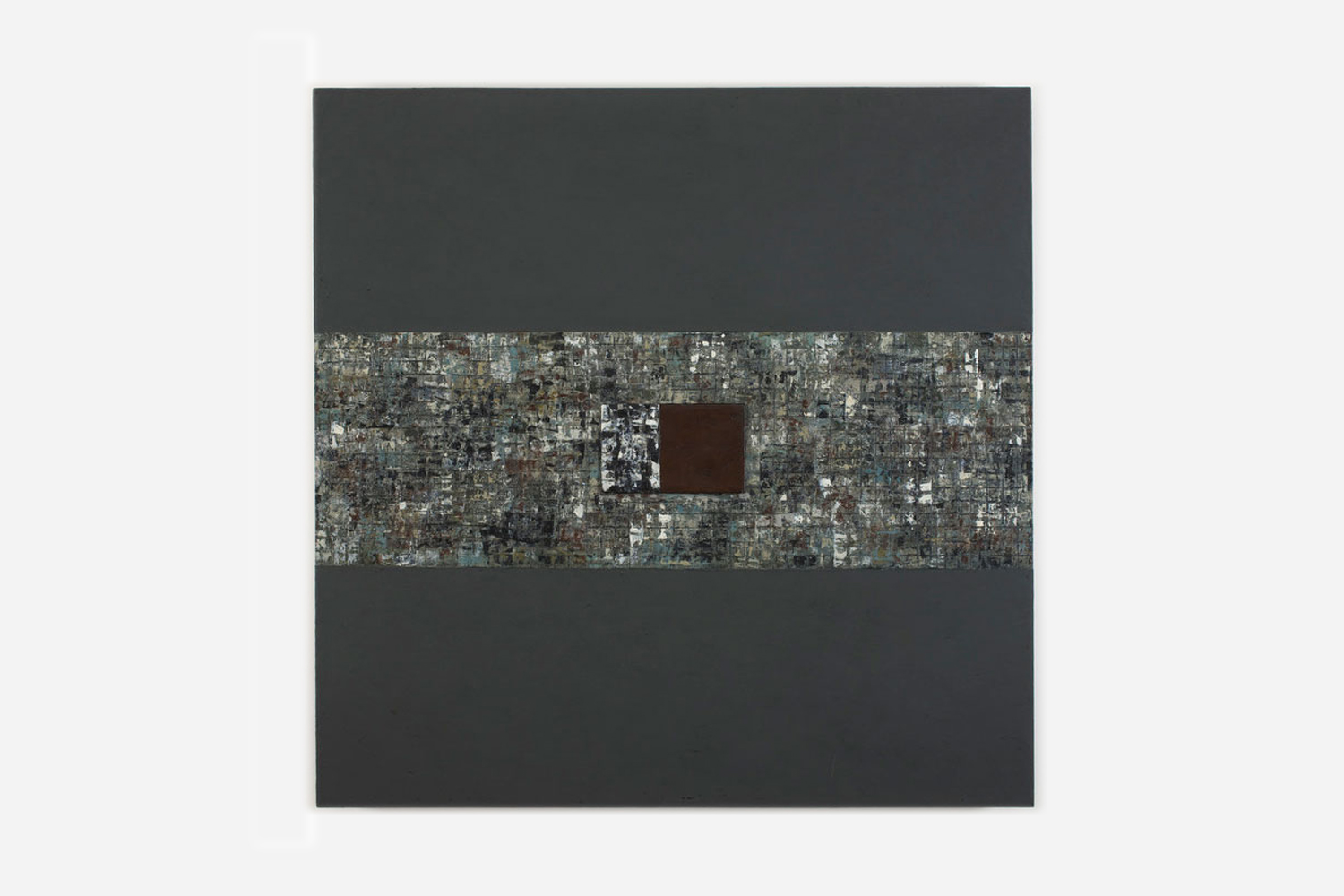  'Enfolded' 2004.&nbsp;Oil on canvas. 101.5 x 101.5 x 5cm. 