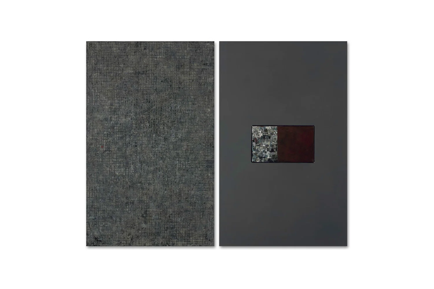  'Subjective Object' (diptych) 2008. Oil on canvas.&nbsp;l0l.5 x 52.5 x 5cm. 