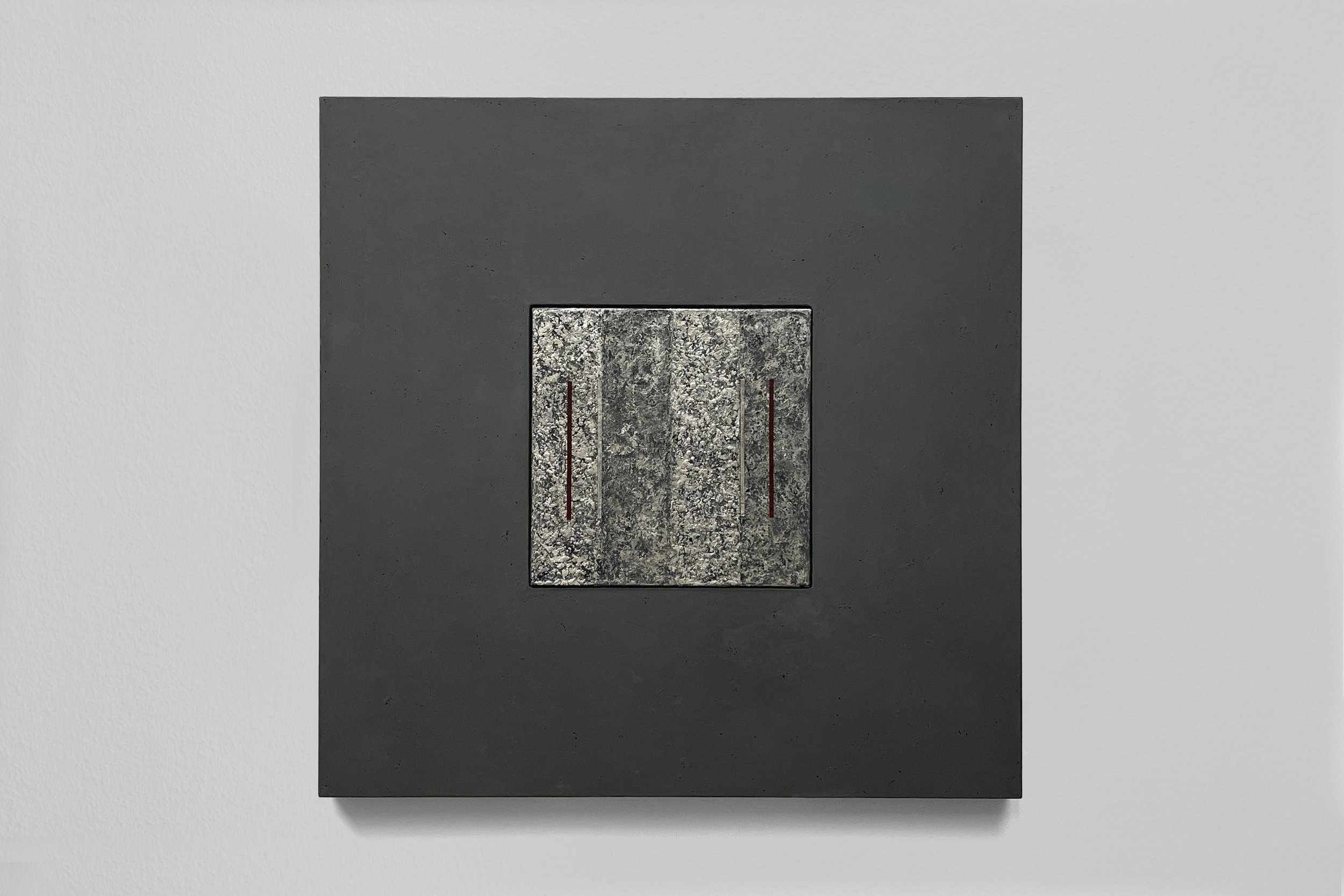 'Re-Membering' 4. 2025. Oil and mixed media. on canvas. 76 x 76 x 5 cm
