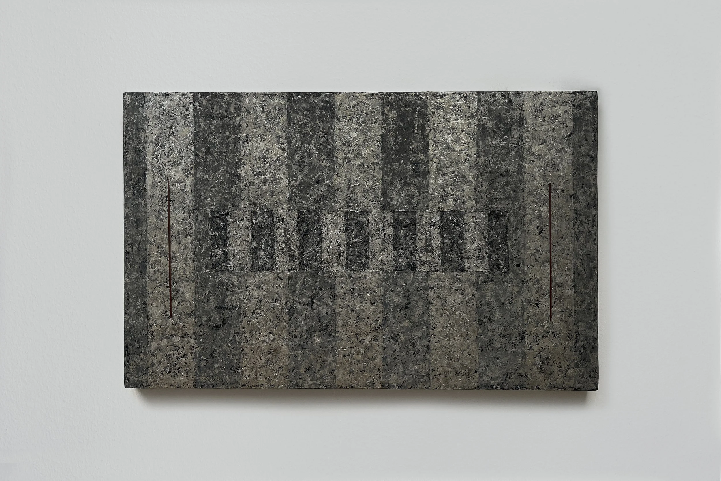  'Re-Membering' 4. 2026. Oil and mixed med ia on canvas. 63x101x5cm 