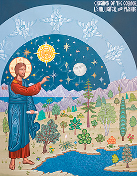 Ancient Eastern Orthodox Creation Icon