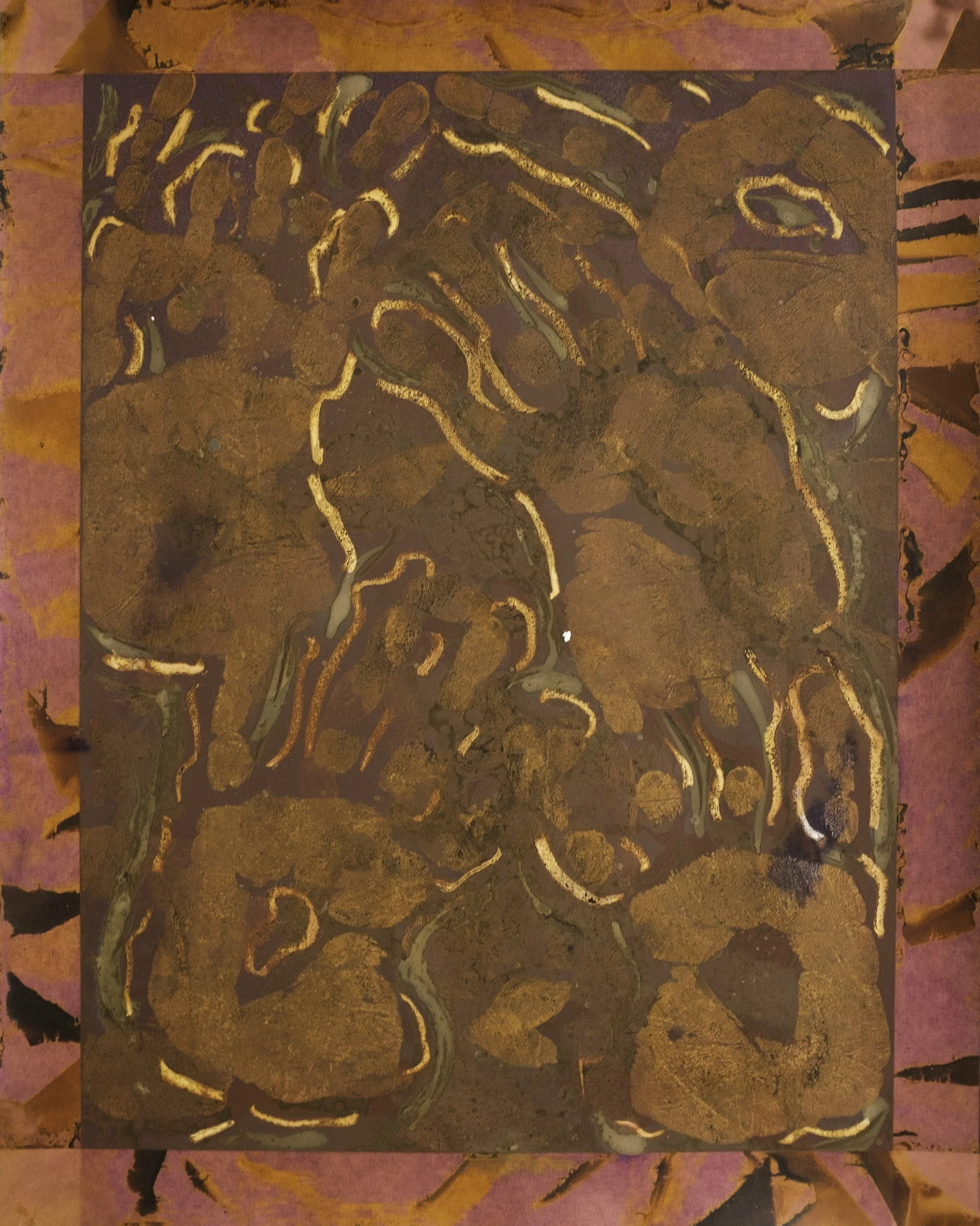 Pushed. Silver Gelatin Chemigram, 11x14