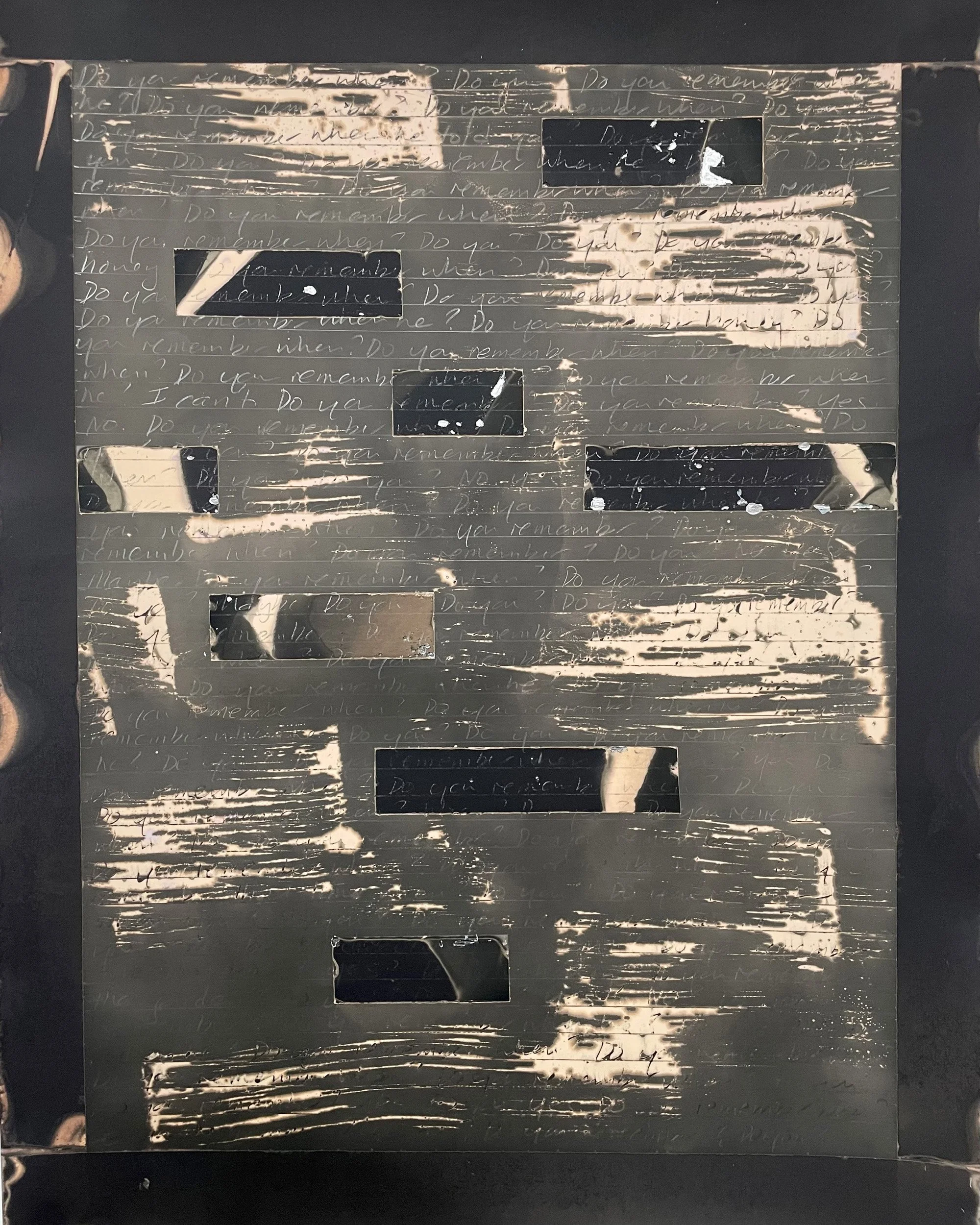 Do You Remember When? Silver Gelatin Chemigram with Graphite, 11x14